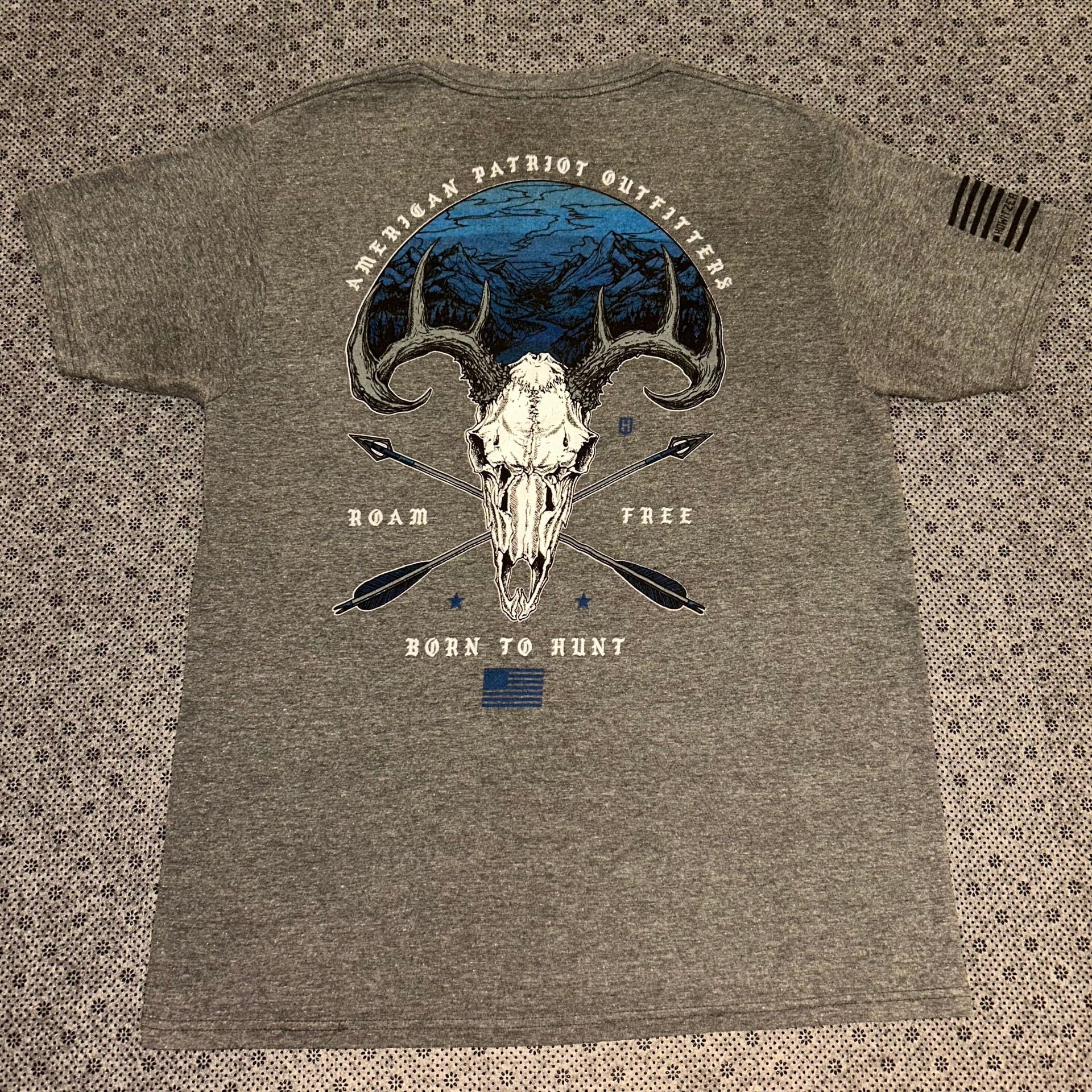 Howitzer Patriots & Outfitters Hunt Tribe Men's Graphic T-Shirt Large Grey 1