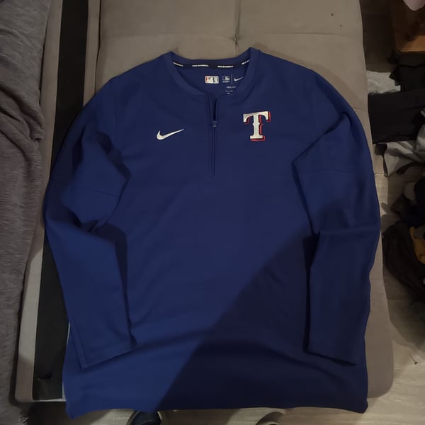 Nike Texas Rangers Authentic Collection Dri-FIT 1/4-Zip Performance Pullover