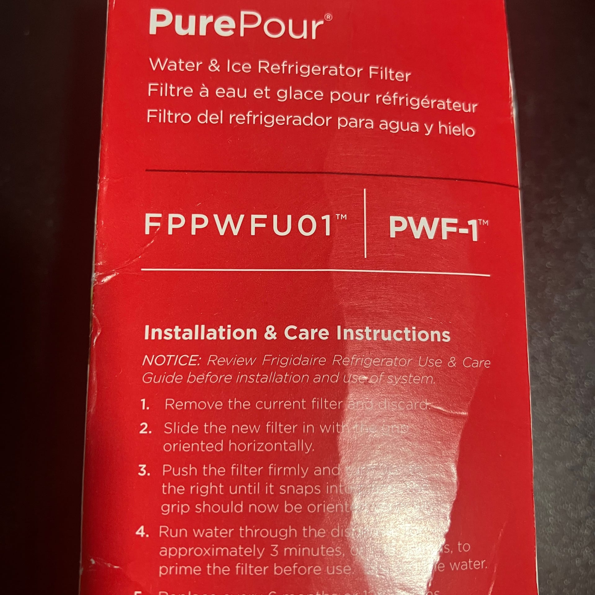 FRIGIDAIRE PurePour PWF-1 Refrigerator Water and Ice Filter FPPWFU01 3