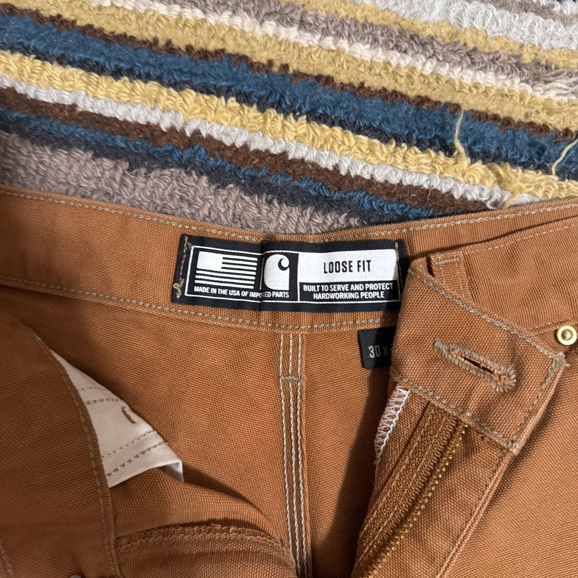 Carhartt Men's B01 Loose Fit Firm Duck Double-Front Utility Work Pant 3