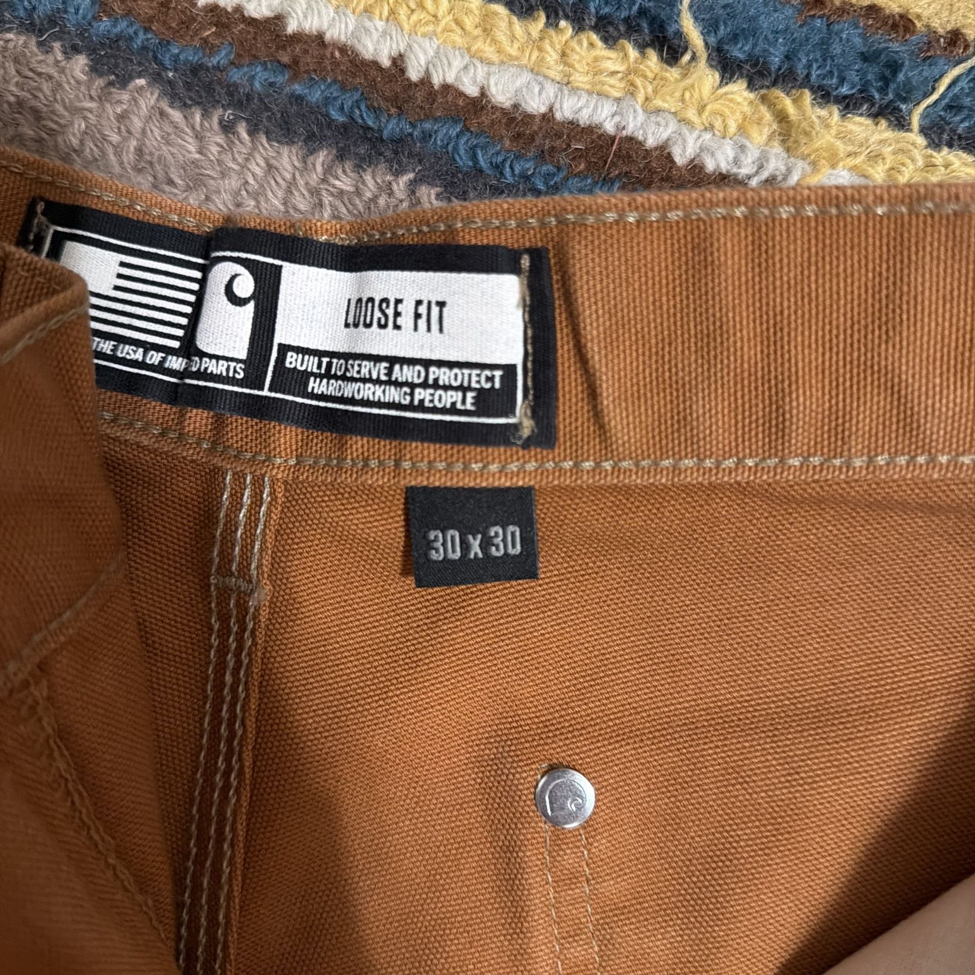 Carhartt Men's B01 Loose Fit Firm Duck Double-Front Utility Work Pant 4