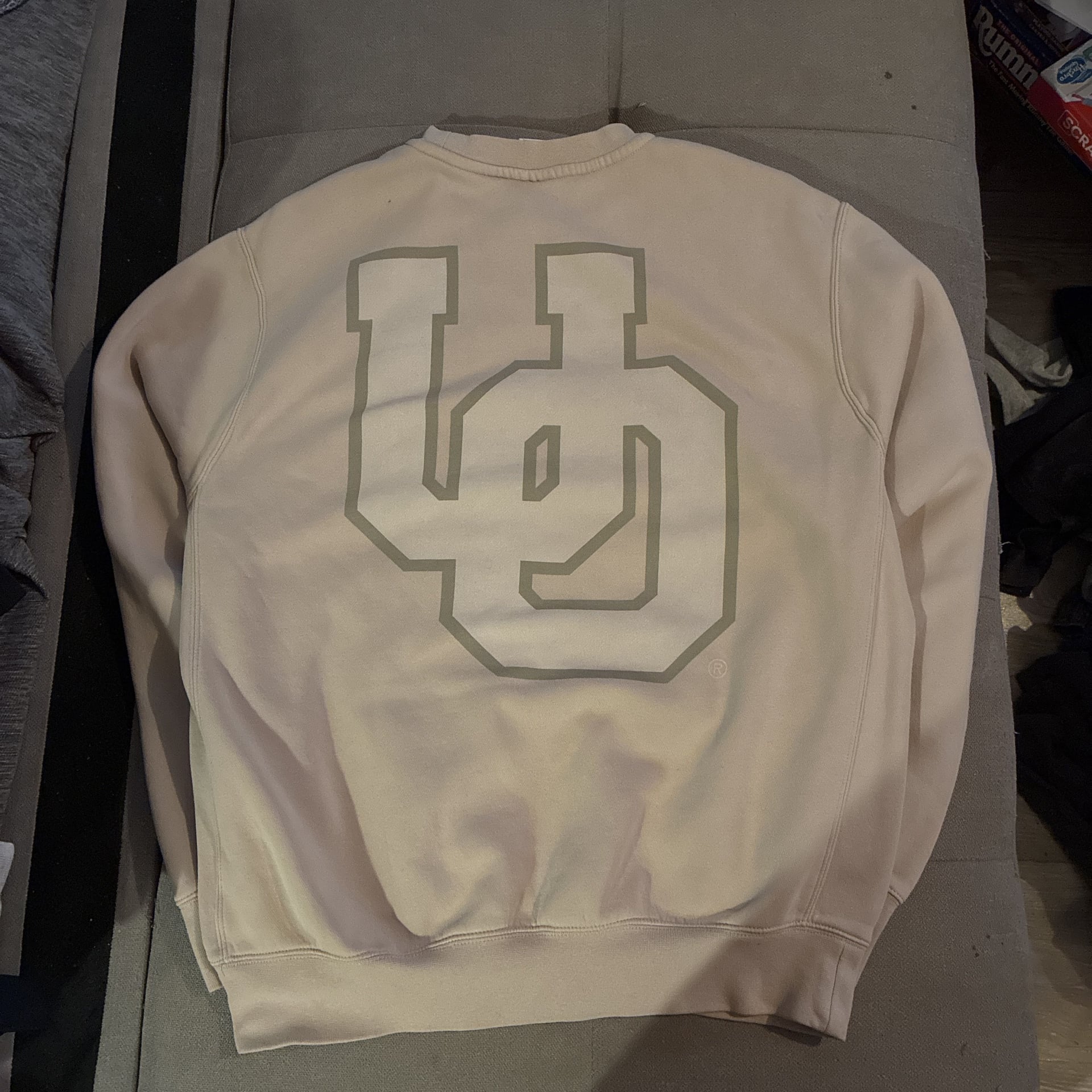 Nike Sportswear Club Fleece Crew-Neck Sweatshirt in Khaki 3