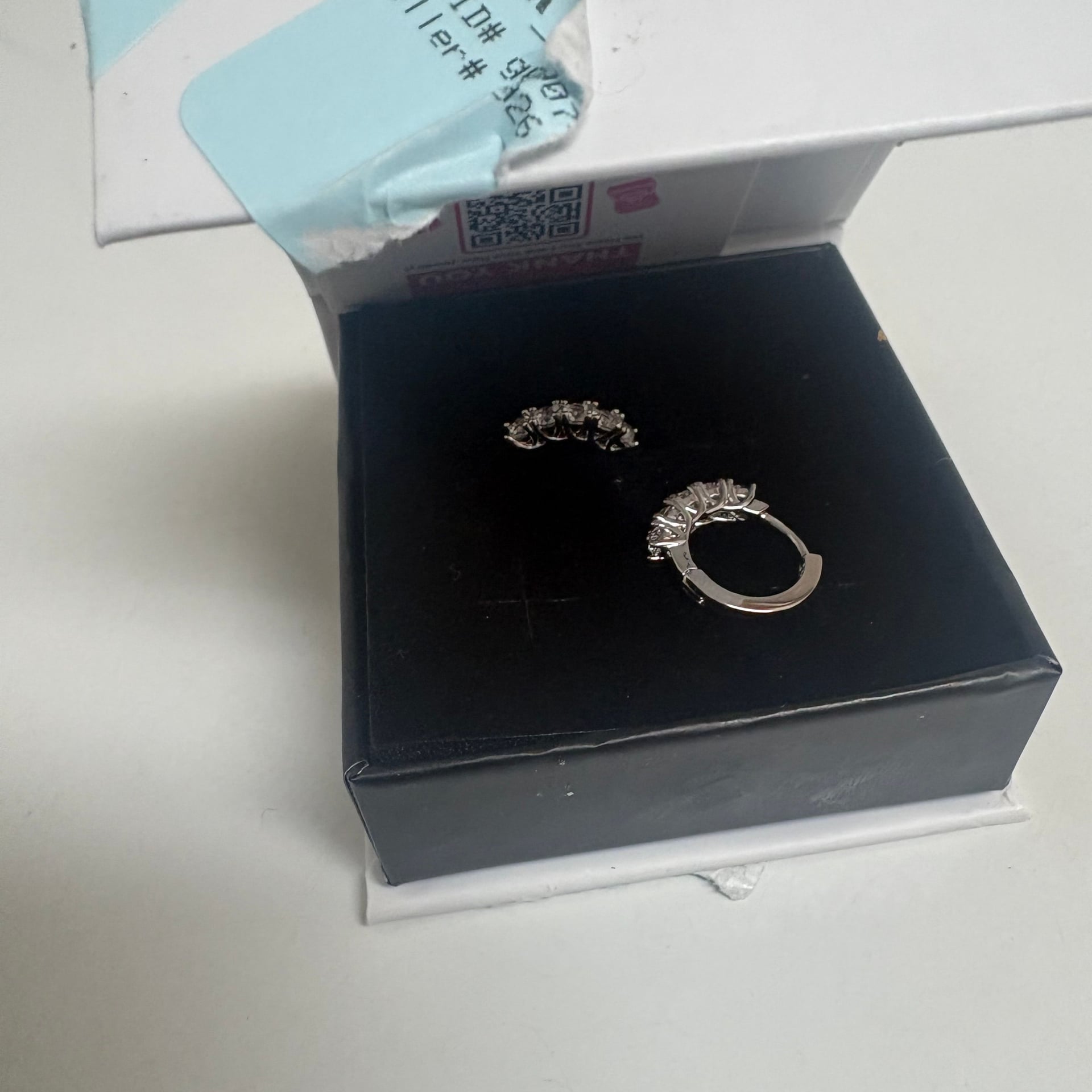 Cate & Chloe CZ Tennis Bracelet + CZ Ear Cuff Earring Silver Tone w/ Box 2