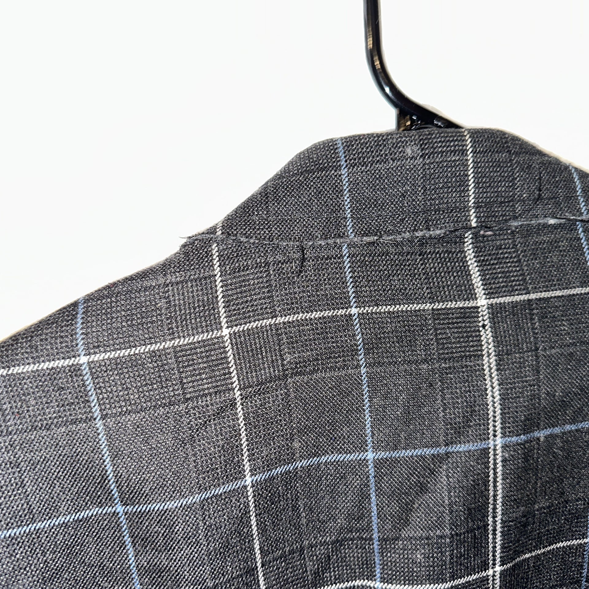 7 Diamonds Men's Plaid Blazer, Charcoal Grey & Blue, Size XXL 11