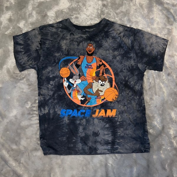 Space Jam: A New Legacy LeBron James & Looney Tunes Grey Tie-Dye T-Shirt