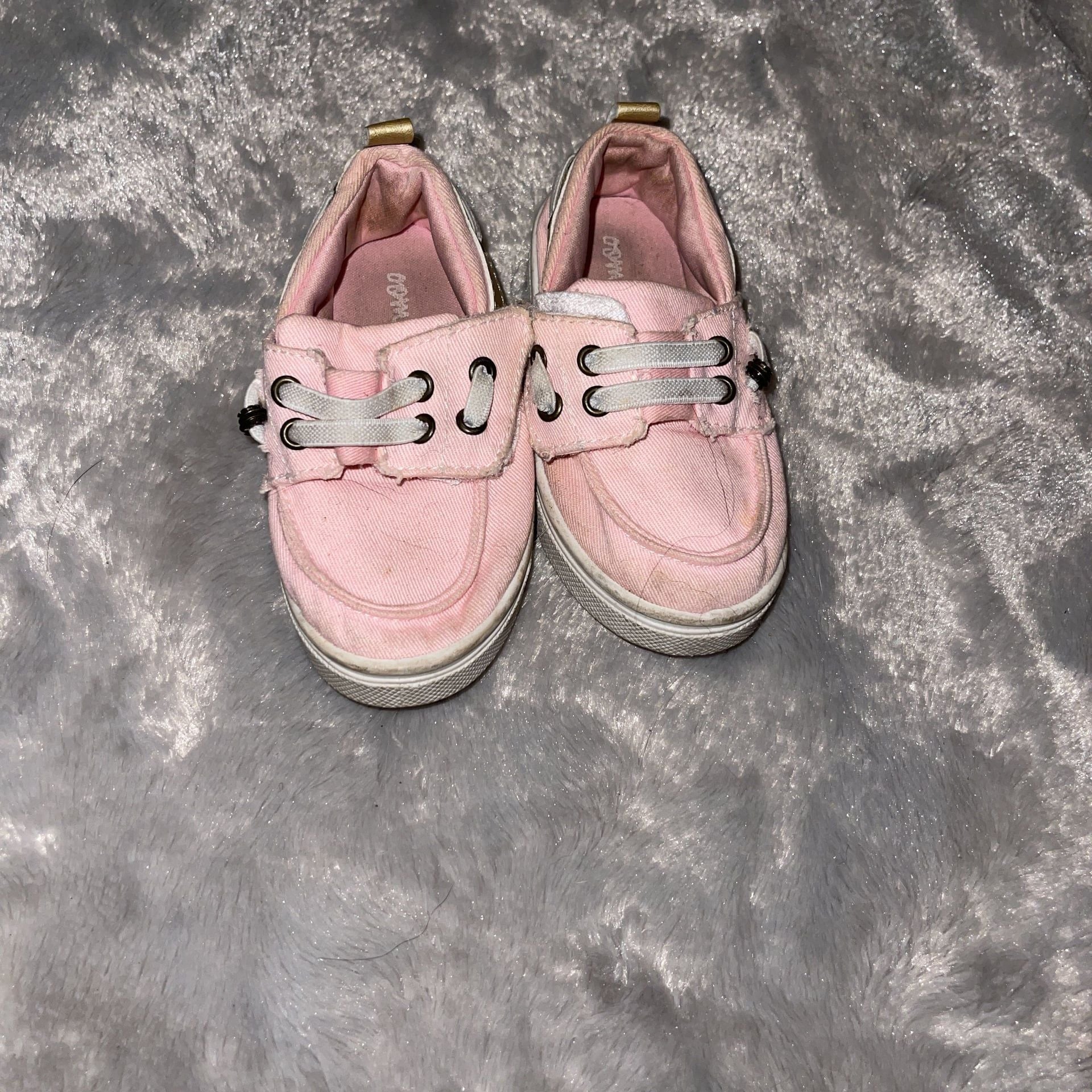 Oomphies Toddler Girls Shelby Pink Canvas Boat Shoes 7