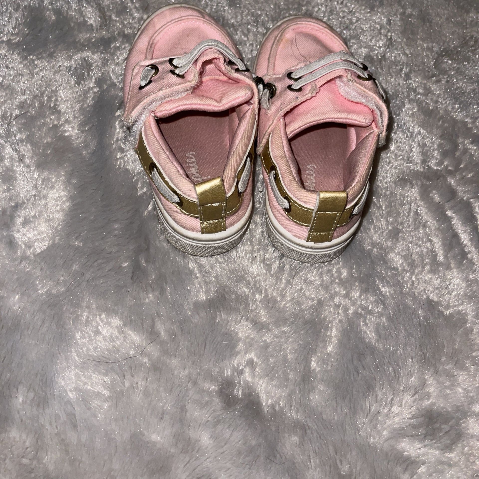 Oomphies Toddler Girls Shelby Pink Canvas Boat Shoes 8