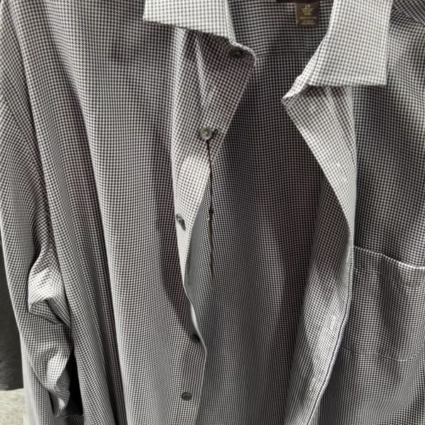 Tasso Elba Men's Blue Diamond Medallion Pattern Long Sleeve Button Up Shirt Size Small