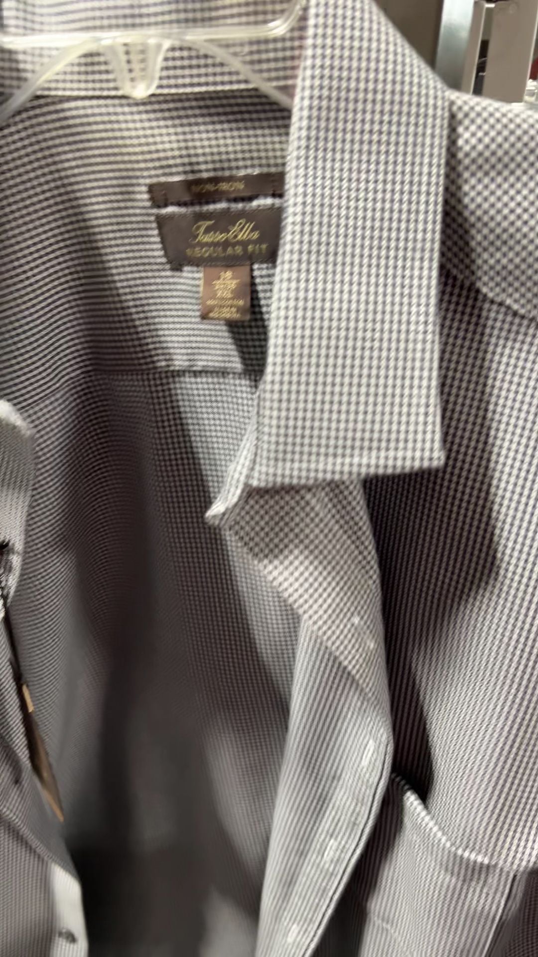 Tasso Elba Men's Blue Diamond Medallion Pattern Long Sleeve Button Up Shirt Size Small 4
