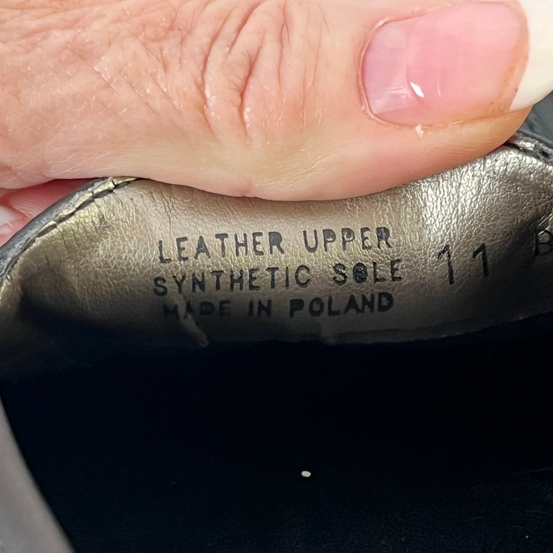 Aerosoles Black Leather Slip On Comfort Loafers Minimalist US 11B 8