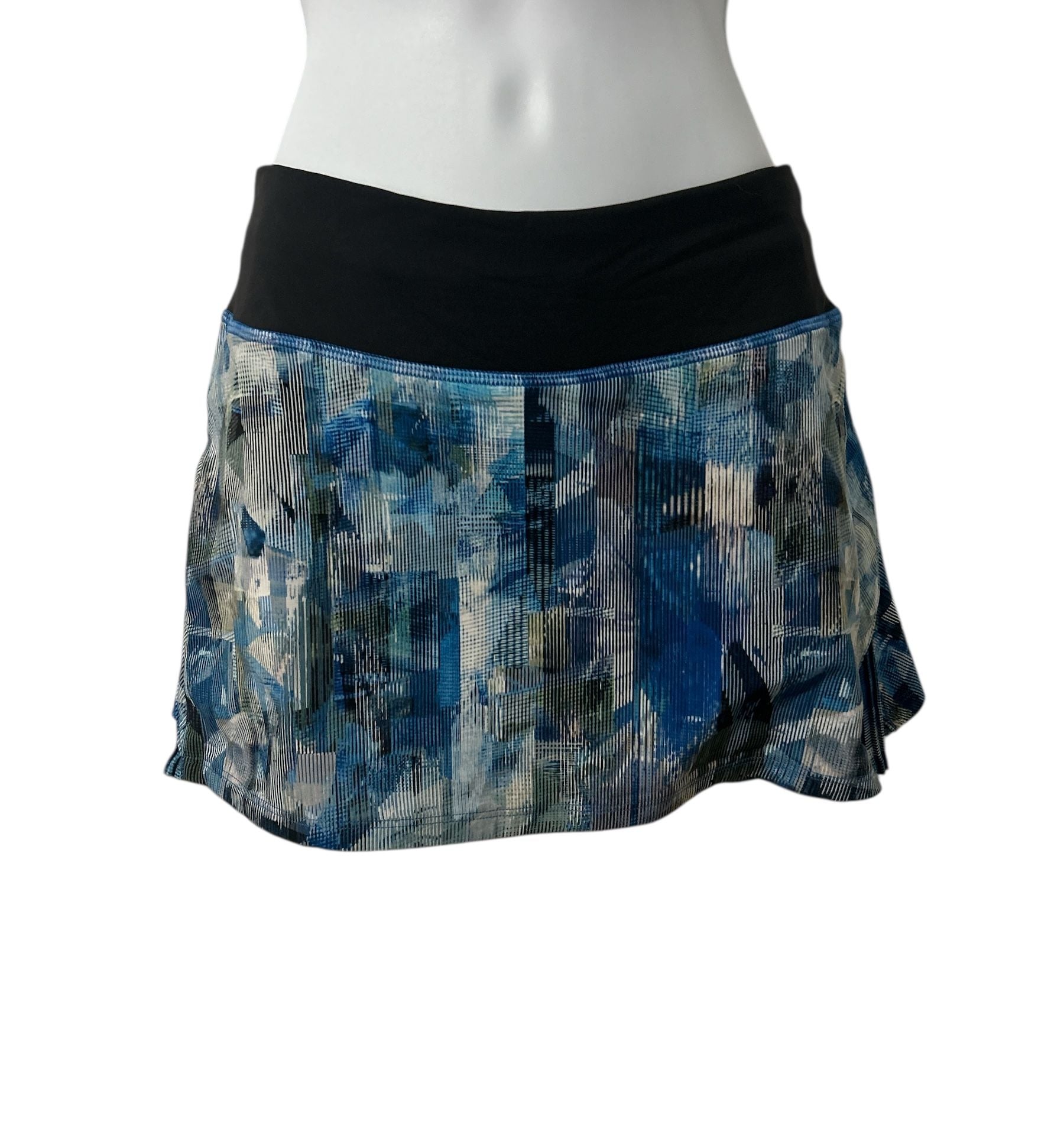 Lululemon Play Off The Pleats Skirt Reg Length Sun Dazed Multi Blue Black Sz. 2 2