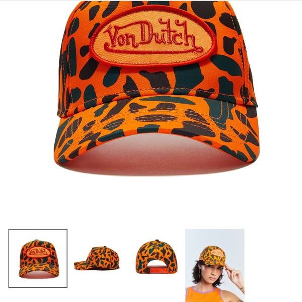 Von Dutch Orange Camo Trucker Hat 242