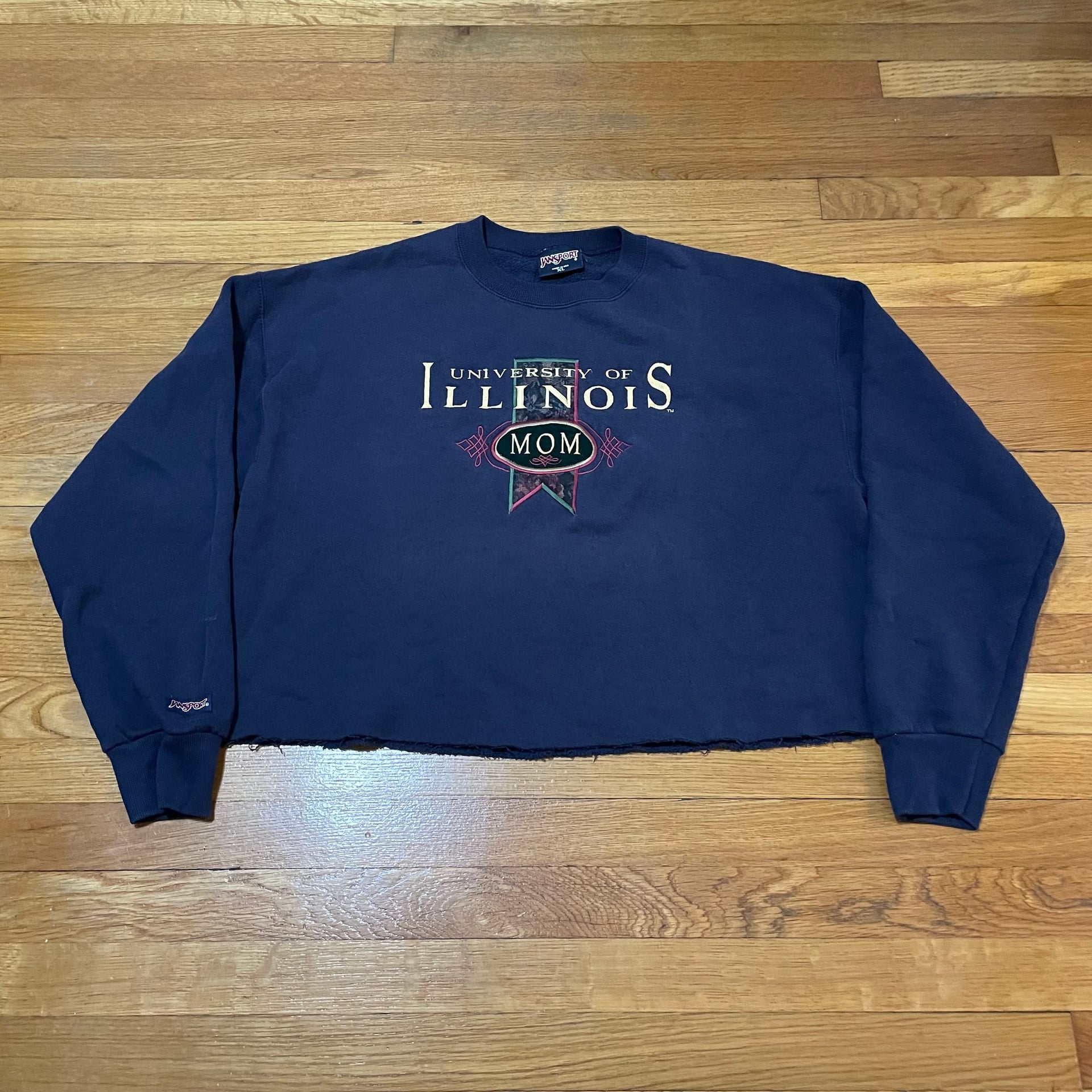 Vintage 90s University of Illinois Crewneck cropped Sweatshirt 2