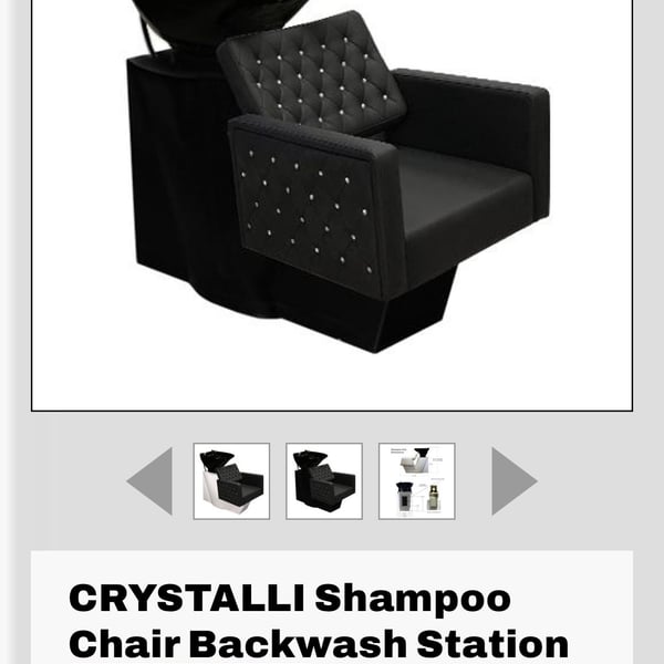 Deco Le Beau Shampoo Chair Backwash Station with Black Ceramic Bowl