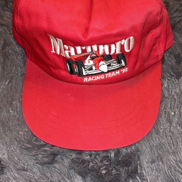 Vintage 1992 Marlboro Racing Team Snapback Trucker Hat