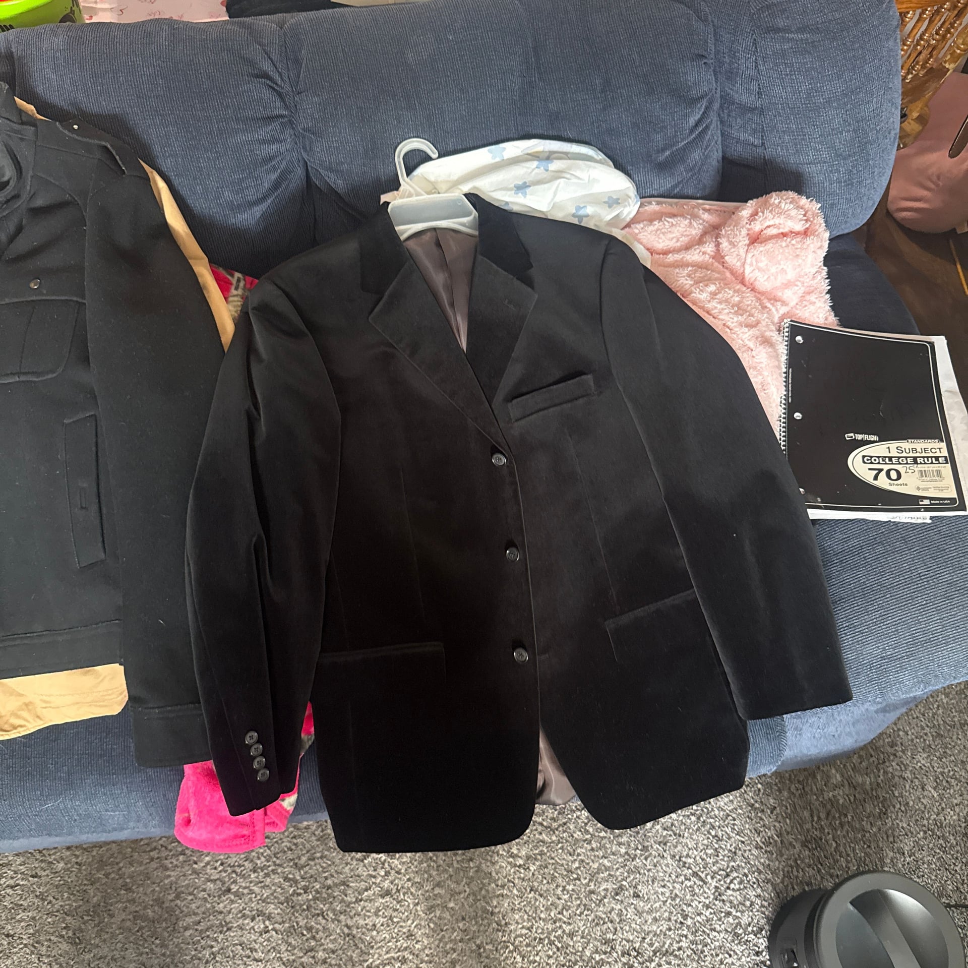 NEW ALFANI BLACK STRIPED WOOL 3 buttons Single Breasted JACKET BLAIZER 38R 3