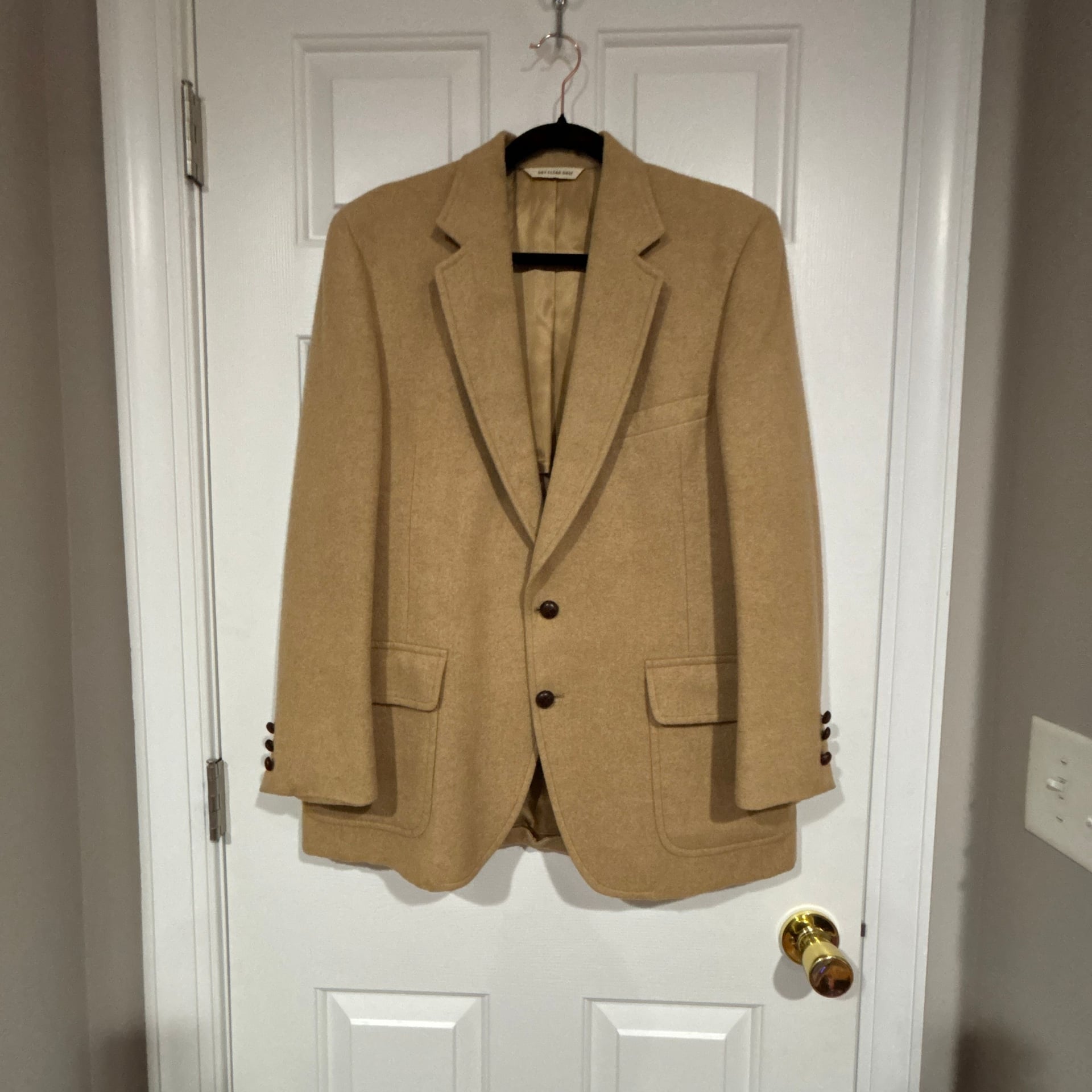 Vintage VTG Buffalonian Imperial For Kleinhans-100%Camel Hair Blazer 42R 3