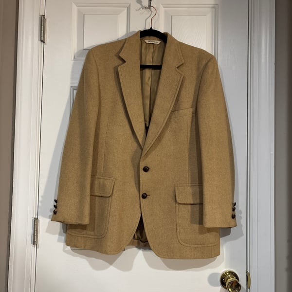 Vintage VTG Buffalonian Imperial For Kleinhans-100%Camel Hair Blazer 42R