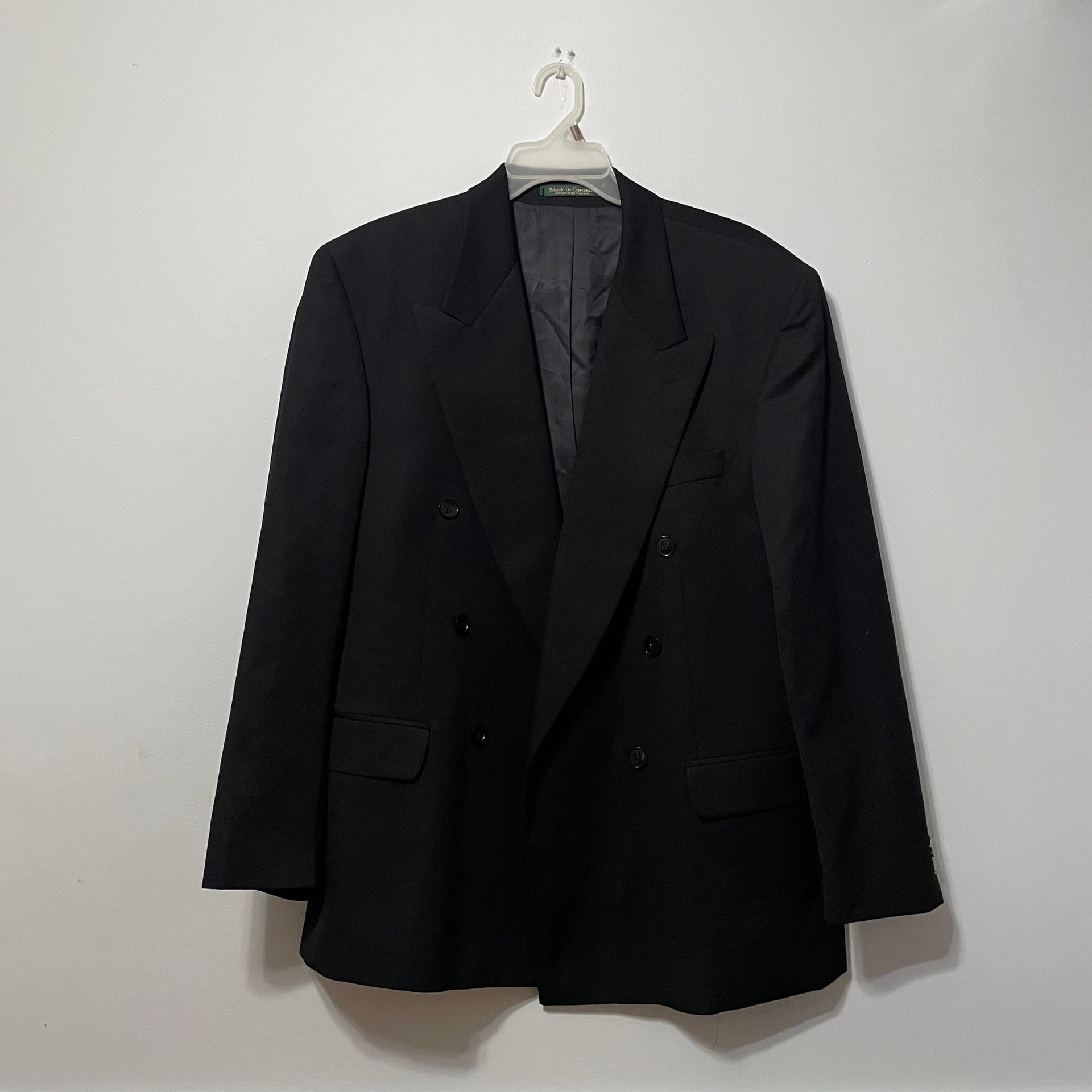 Marshall Fields Men's Black Formal Suit Double-Breasted Blazer 1