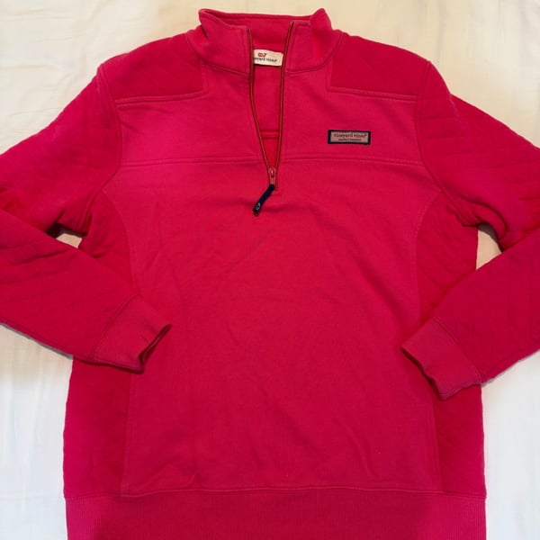 Vineyard Vines Women's Quilted Shoulder Shep Shirt Quarter-Zip Pullover