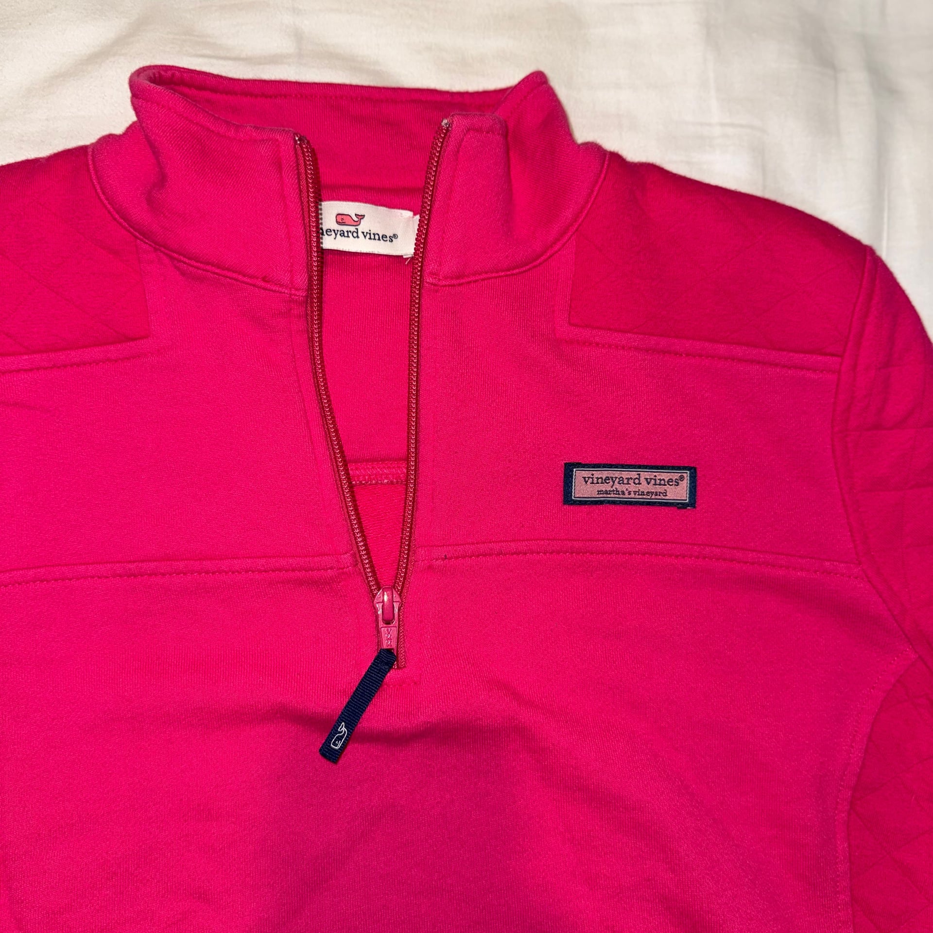 Vineyard Vines Women's Quilted Shoulder Shep Shirt Quarter-Zip Pullover 2
