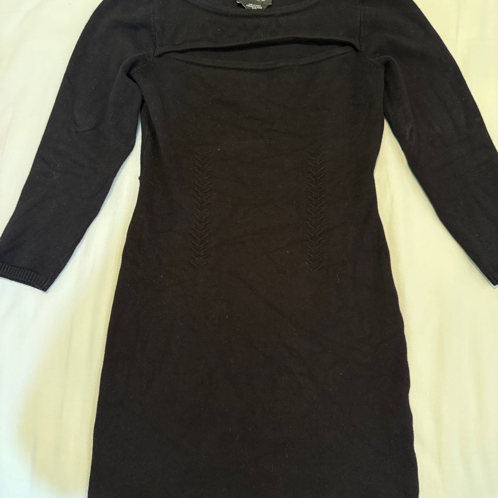 bebe Cutout Knit Bodycon Dress in Black 3