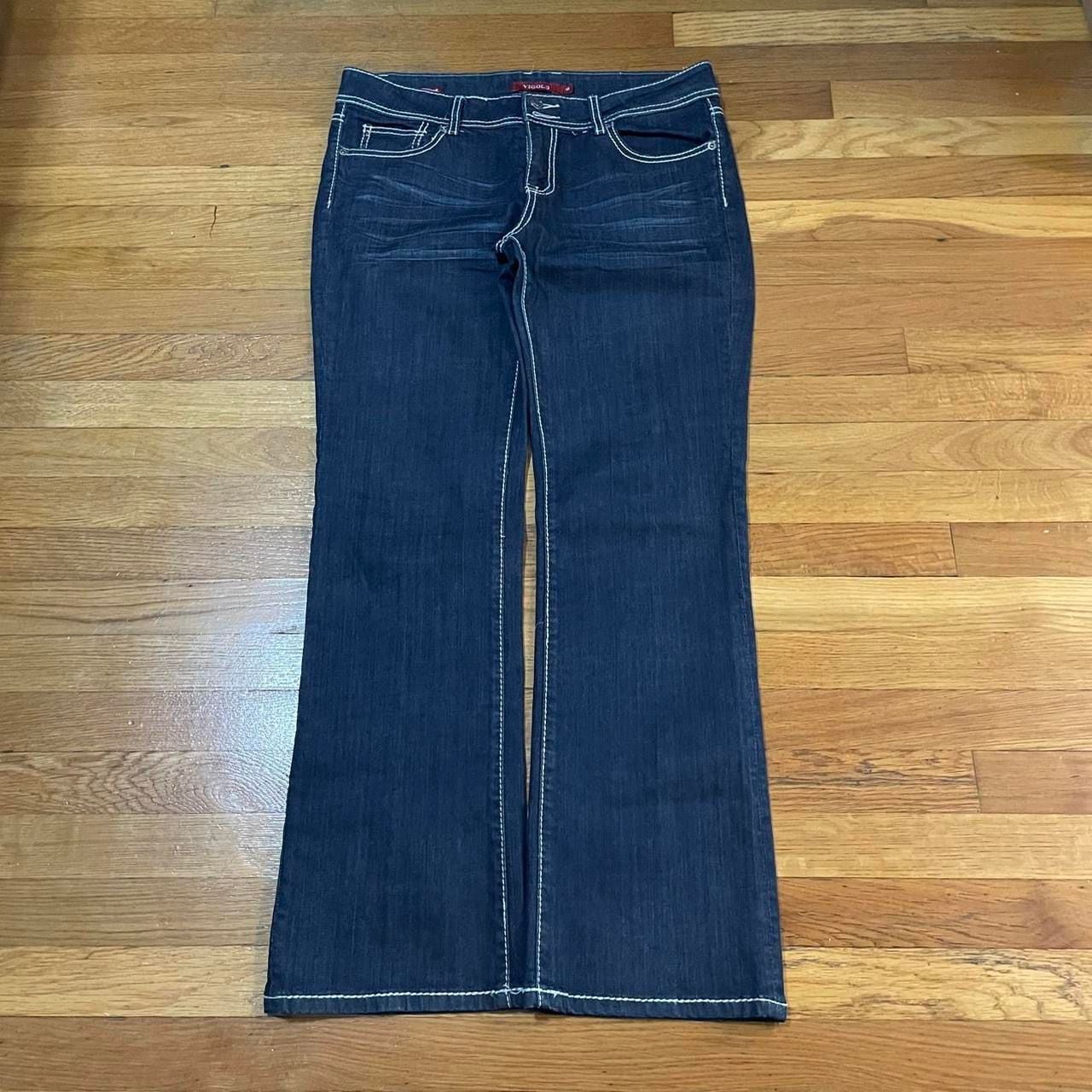VIGOLD Woman’s Low Rise navy blue bootcut Denim Jeans 2