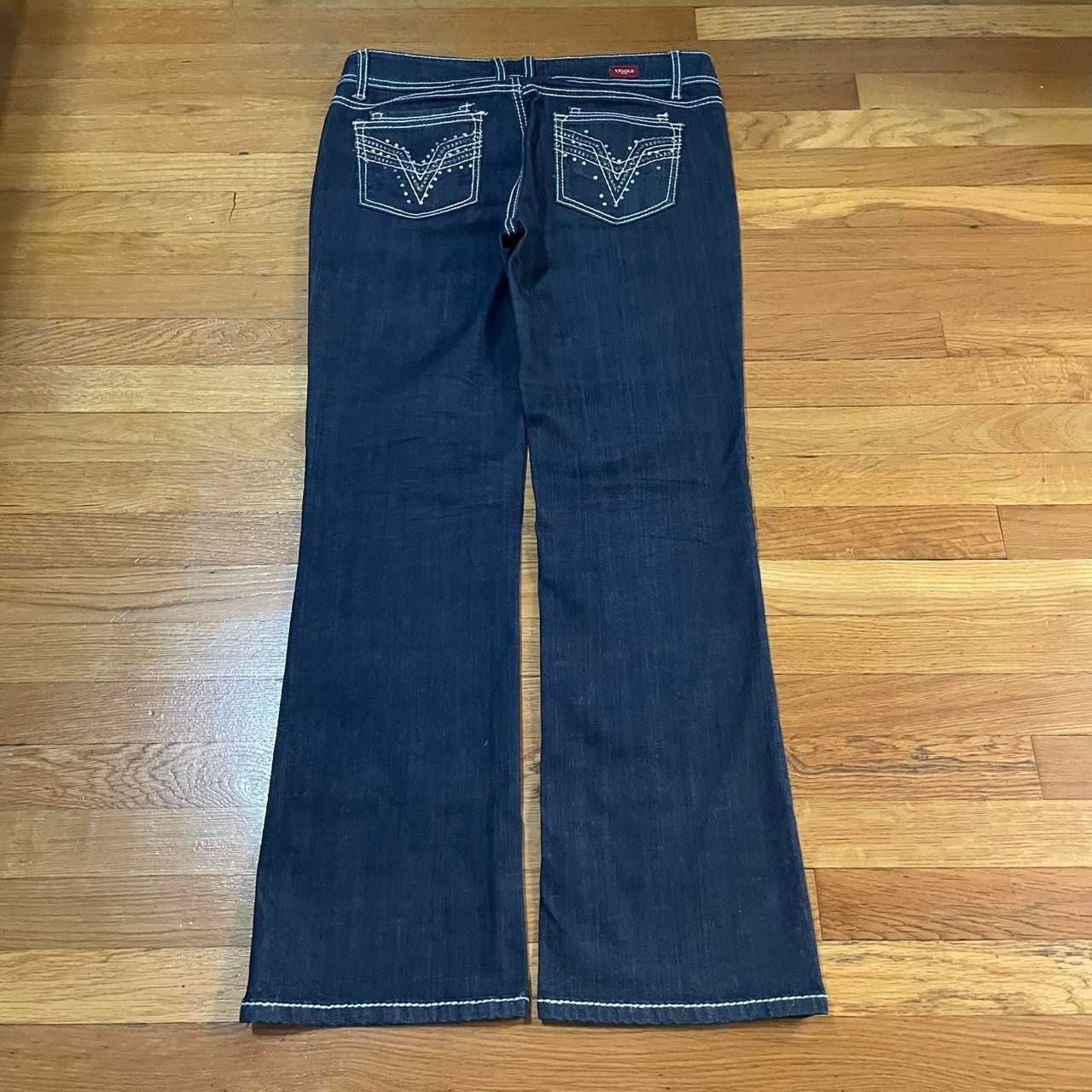 VIGOLD Woman’s Low Rise navy blue bootcut Denim Jeans 3
