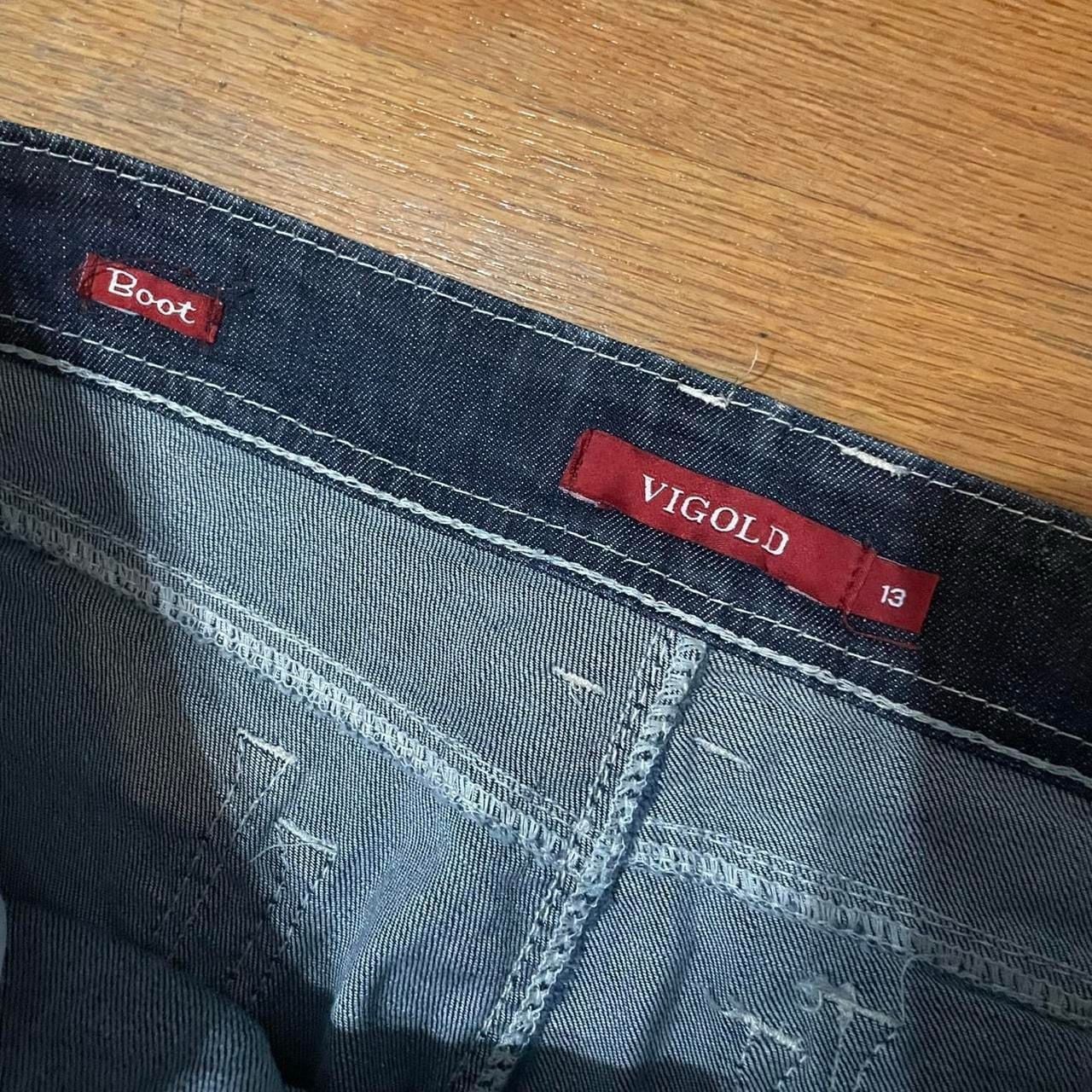 VIGOLD Woman’s Low Rise navy blue bootcut Denim Jeans 4