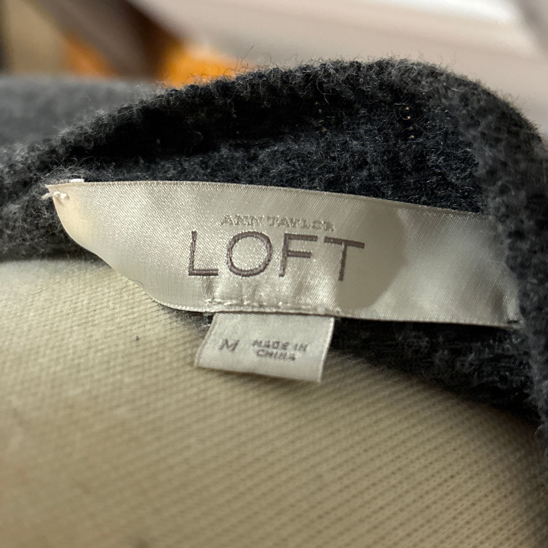 LOFT Women's Button Up Merino Wool Blend Sweater Preppy Cardigan SZ M 2