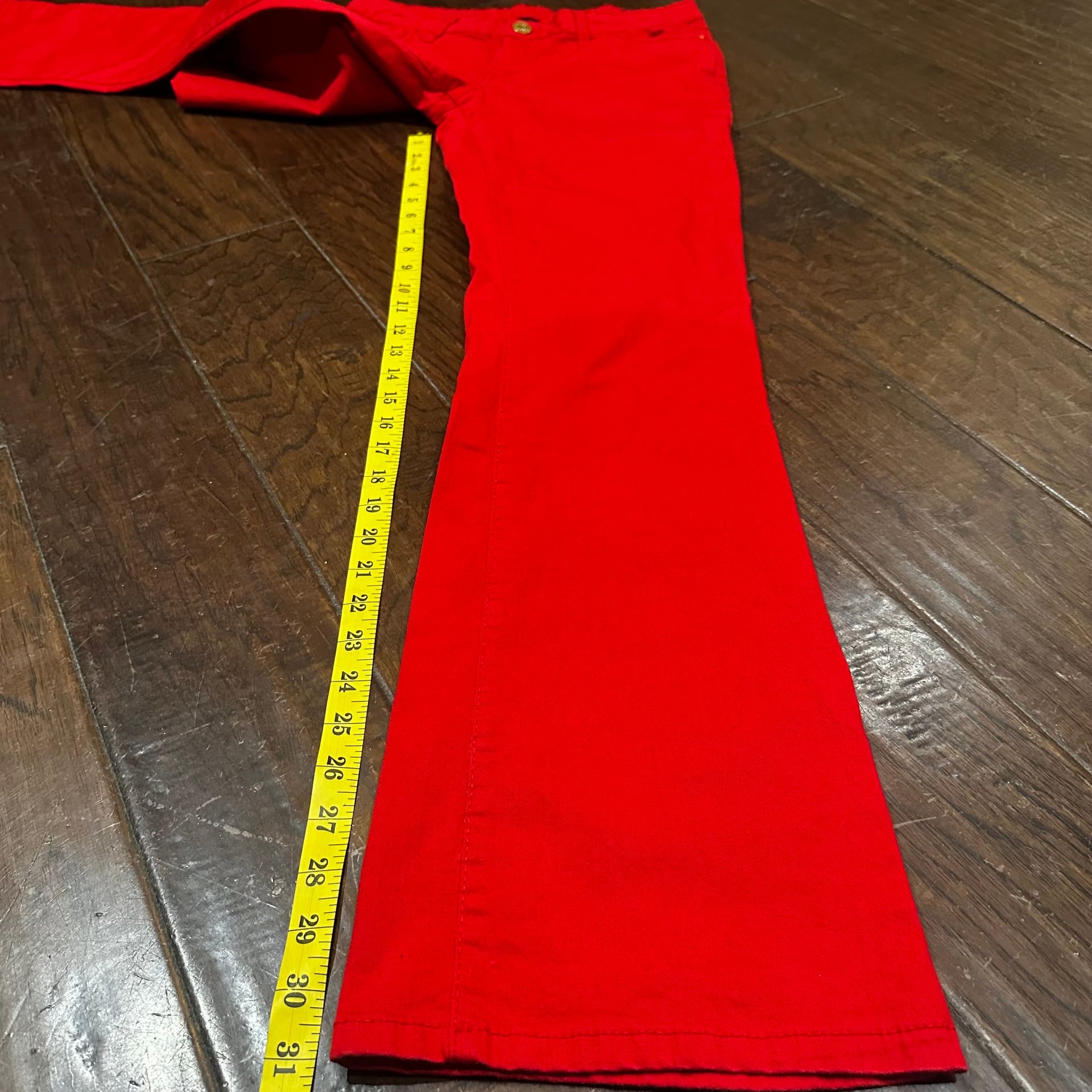 Southpole Red Denim Jeans, Y2K Streetwear Core, Size 9 6