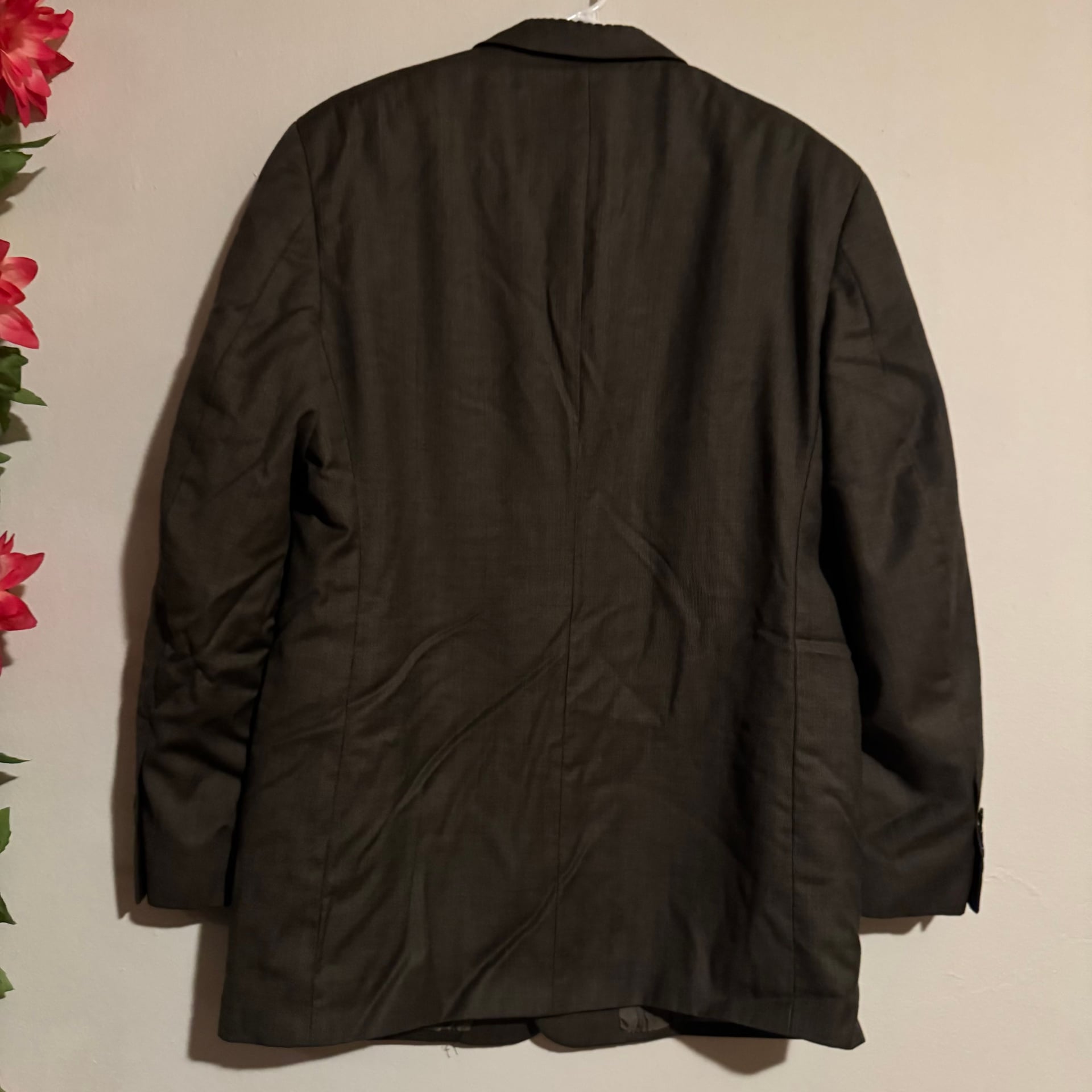 Alfani Men's Black Faux Suede 3-Button Blazer Jacket 2