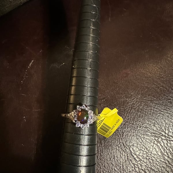 Bomb Party RBP All Season Long Lab Created Yellow Rainbow Topaz Ring