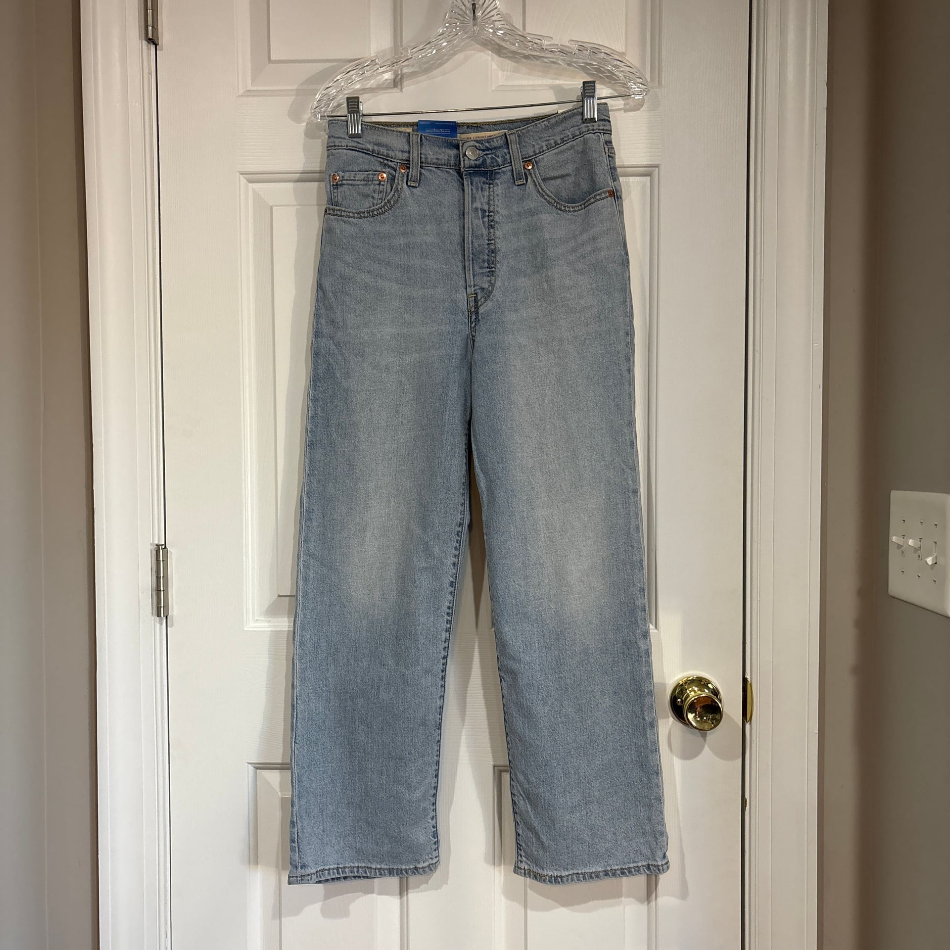 Levi's Ribcage Straight Ankle Jeans Light Wash SZ 26 x 27 NWT New 1