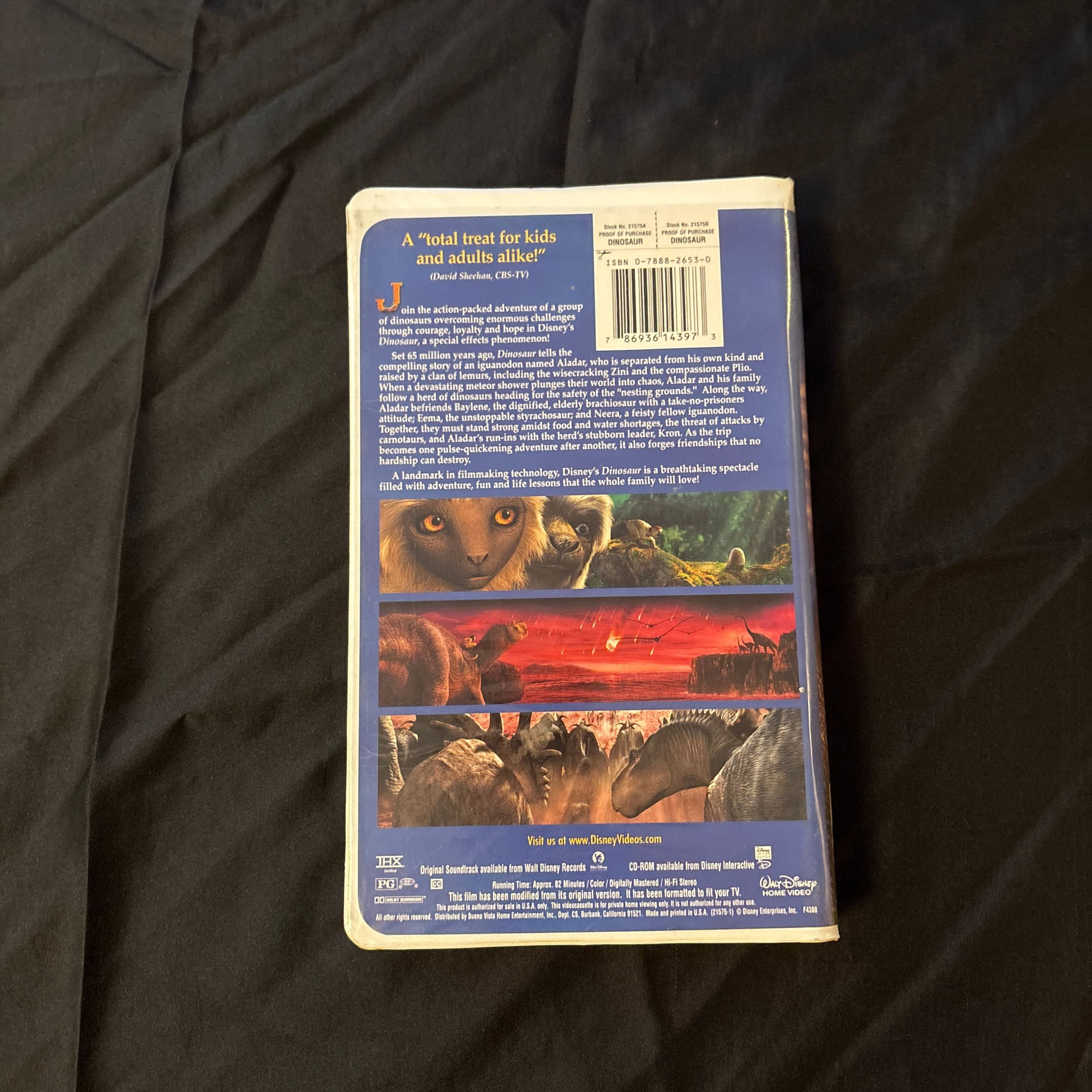 Walt Disney's Dinosaur (VHS, 2001) Clamshell Case 2