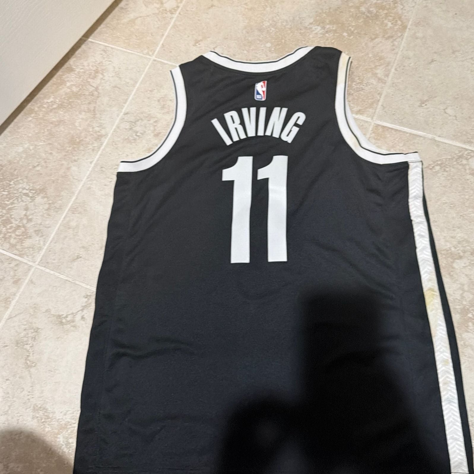 Kyrie Irving Brooklyn Nets Nike Icon Edition Swingman Jersey #11 Black 3