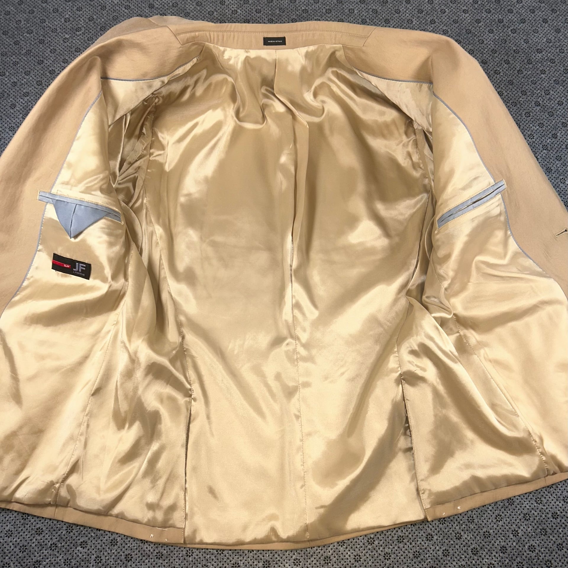 JF J. Ferrar Men's Ultra Comfort Slim Fit Suit Jacket Blazer, Tan 5