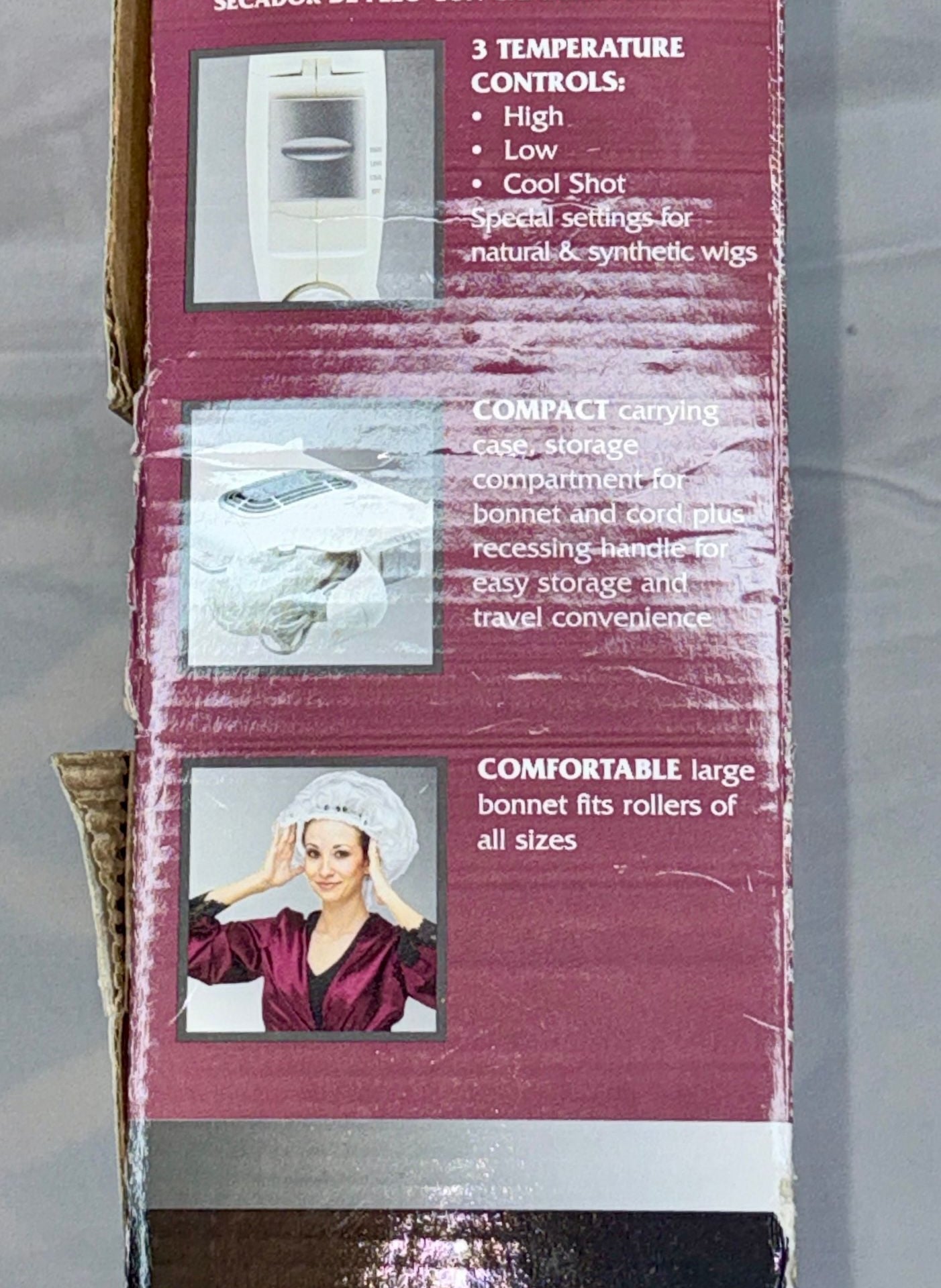 Carel Soft Bonnet Ionic Hair Dryer Model 173005 3