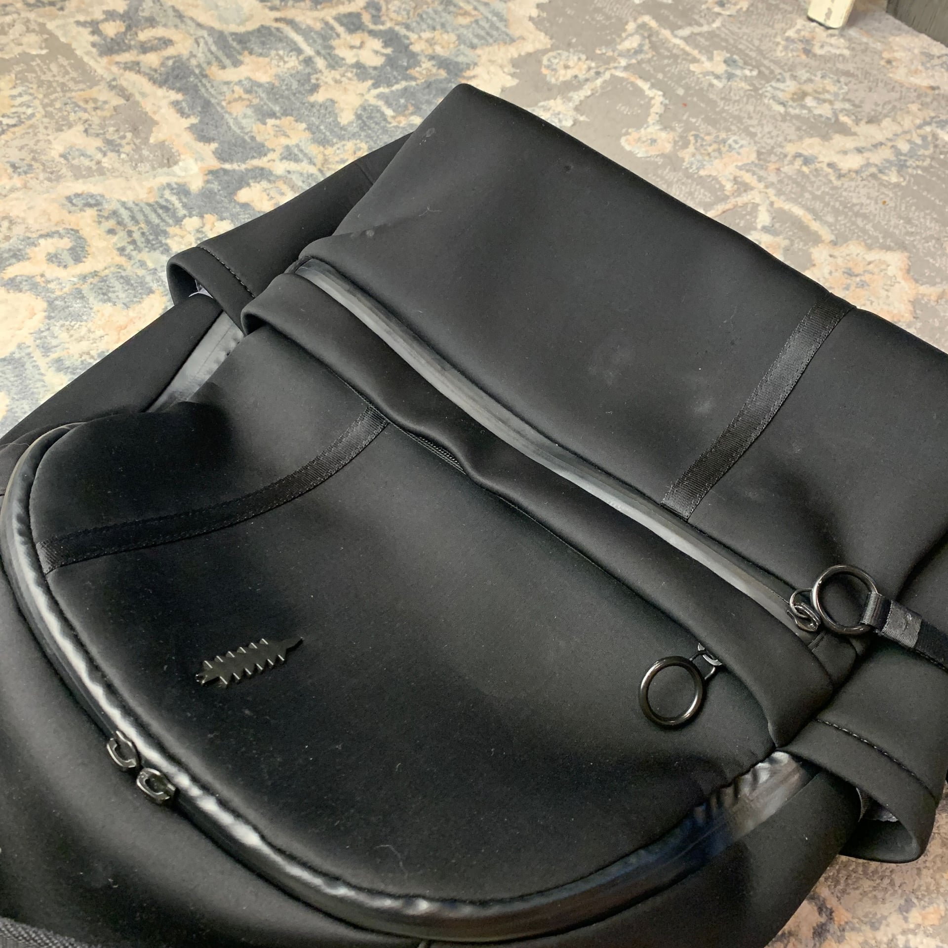 Thacker Neoprene Backpack in Black 4