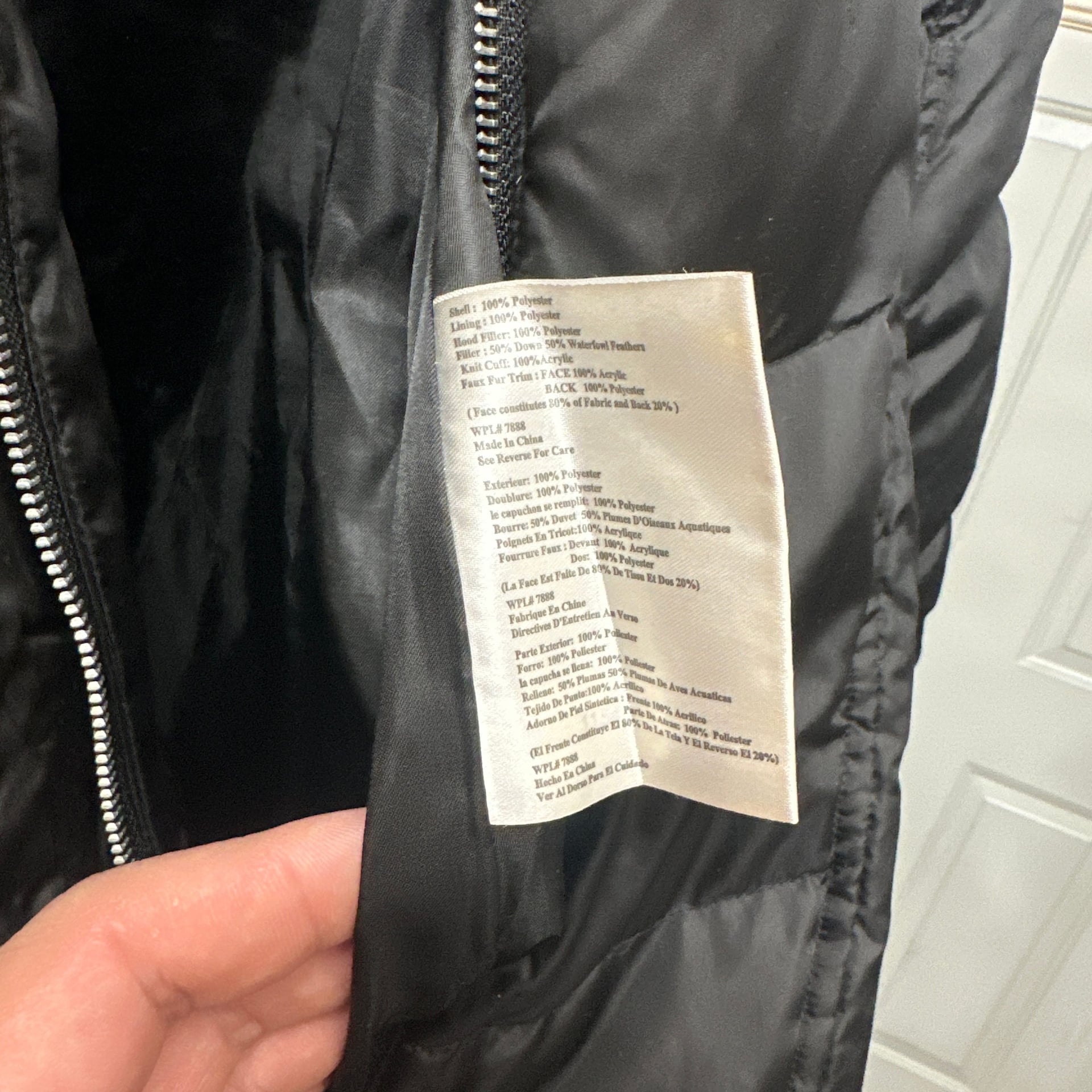 Michael Kors Women's Long Black Down Puffer Coat with Faux-Fur Collar 5