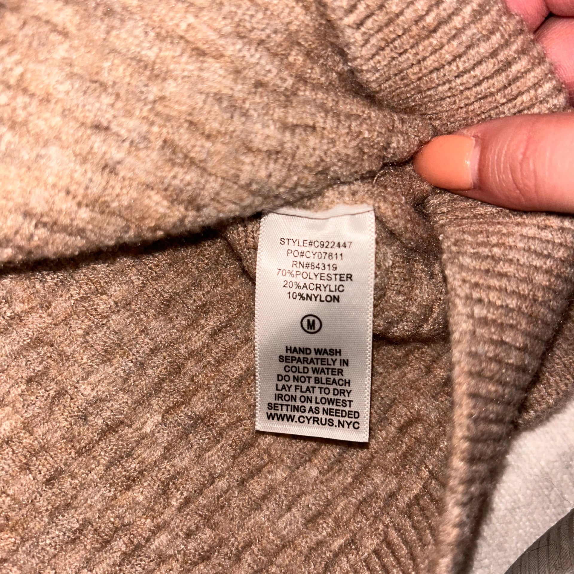Cyrus Textured Stitch Crewneck Sweater in Tan 3