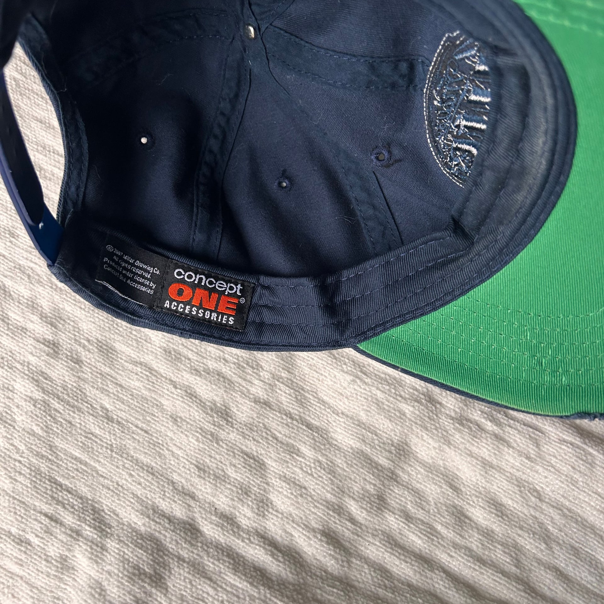 Miller Lite Navy Blue Embroidered Logo Adjustable Baseball Hat 3