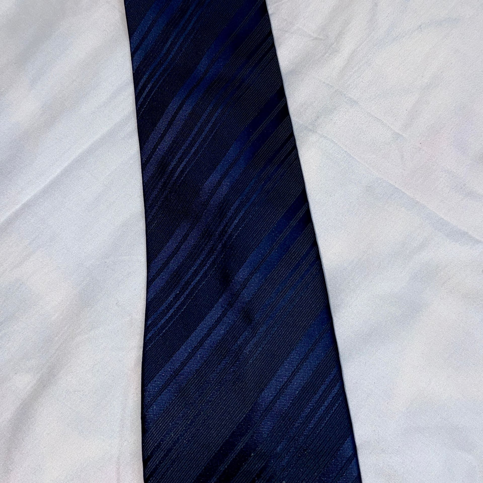 Punto Ocho Blue Linear Grid Plaid Silk Blend Necktie 1
