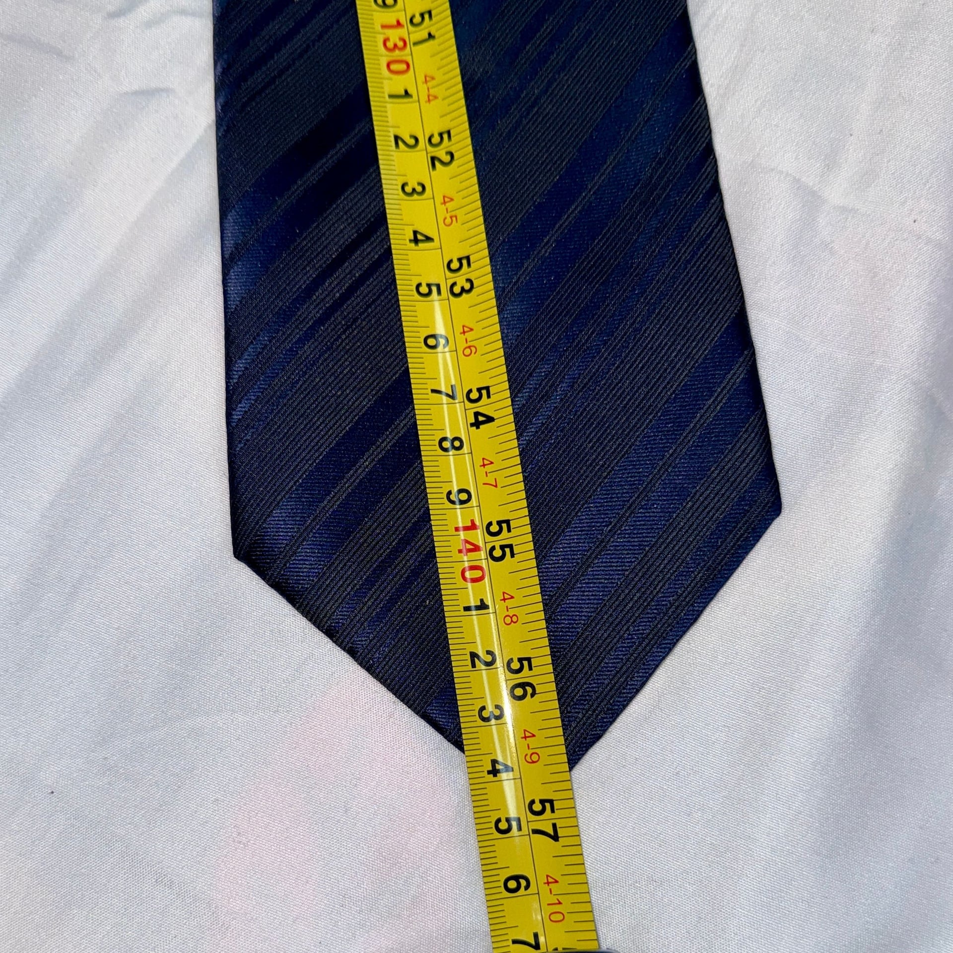 Punto Ocho Blue Linear Grid Plaid Silk Blend Necktie 7