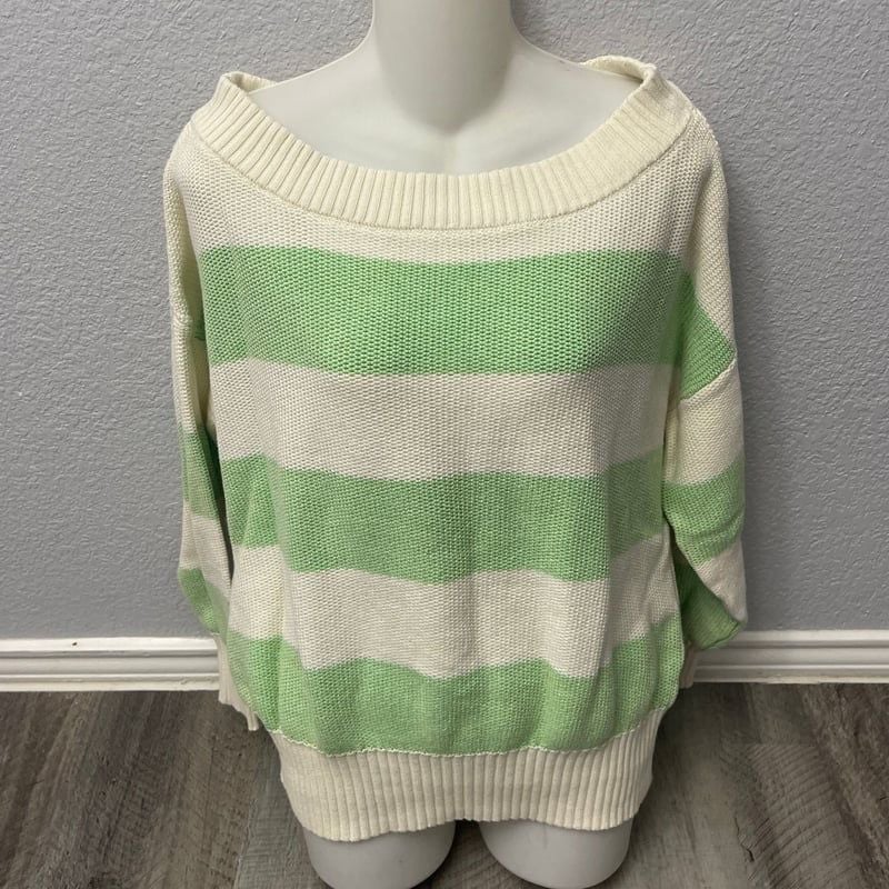 Caylo-Women Striped Knitted Sweater Size M 2