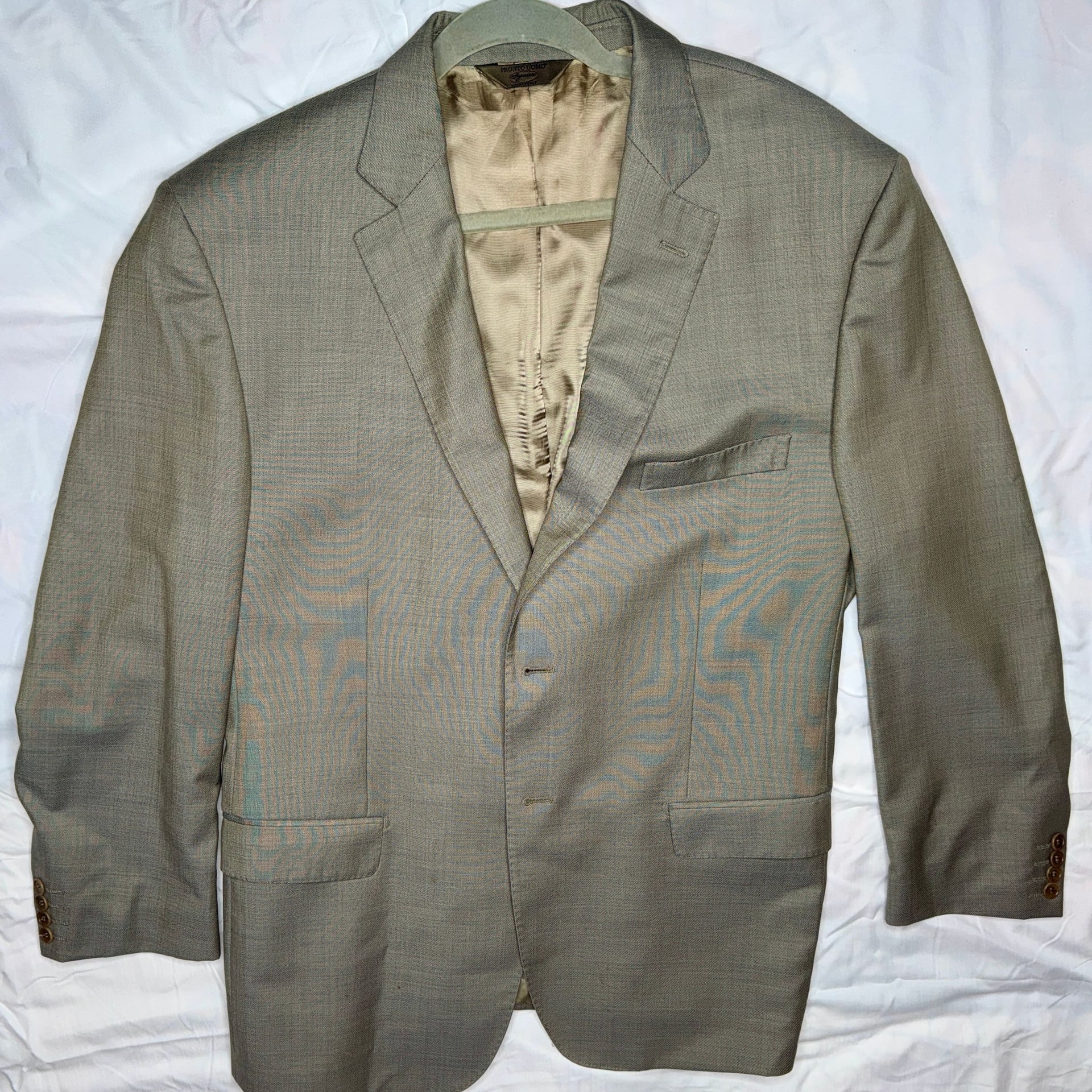 Zignone Brown Houndstooth Silk & Wool Blend Blazer Sport Coat 1