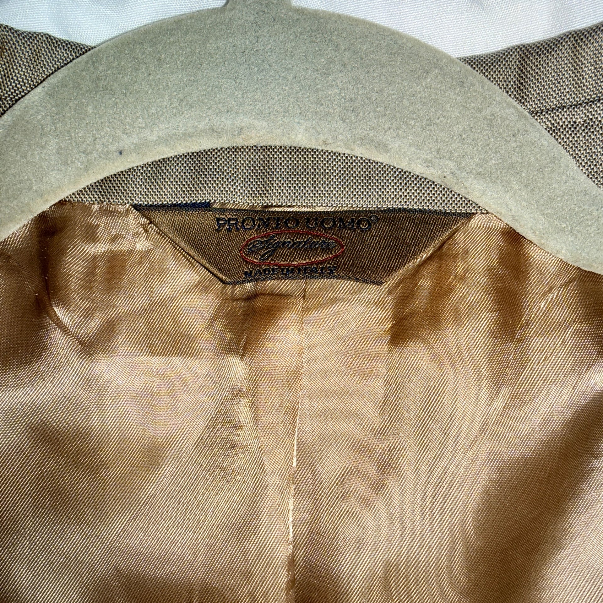 Zignone Brown Houndstooth Silk & Wool Blend Blazer Sport Coat 2