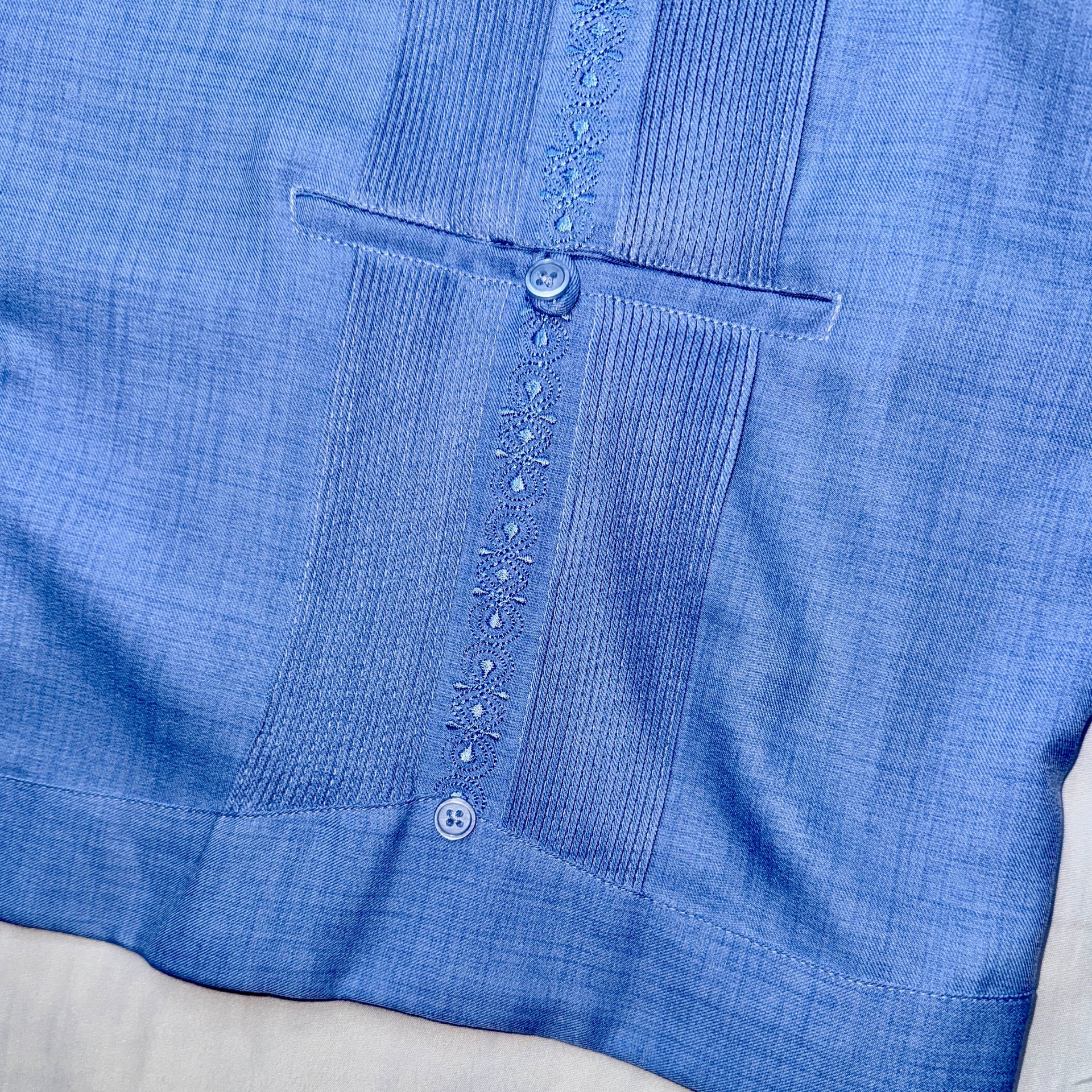 Men's Mexican Guayabera Button up Shirt, Men's Plus Size Shirt, Fiesta Shirt - , 3