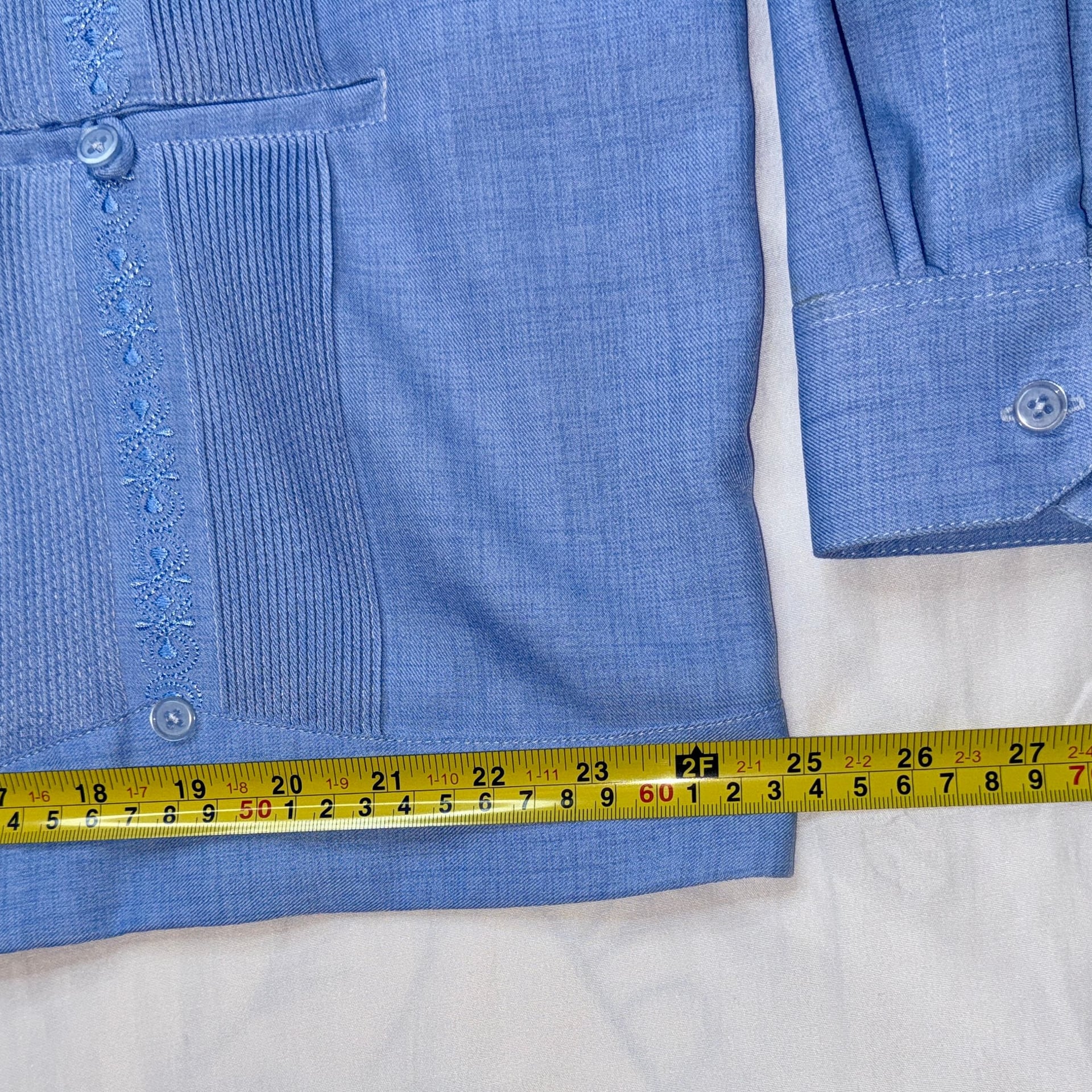 Men's Mexican Guayabera Button up Shirt, Men's Plus Size Shirt, Fiesta Shirt - , 4