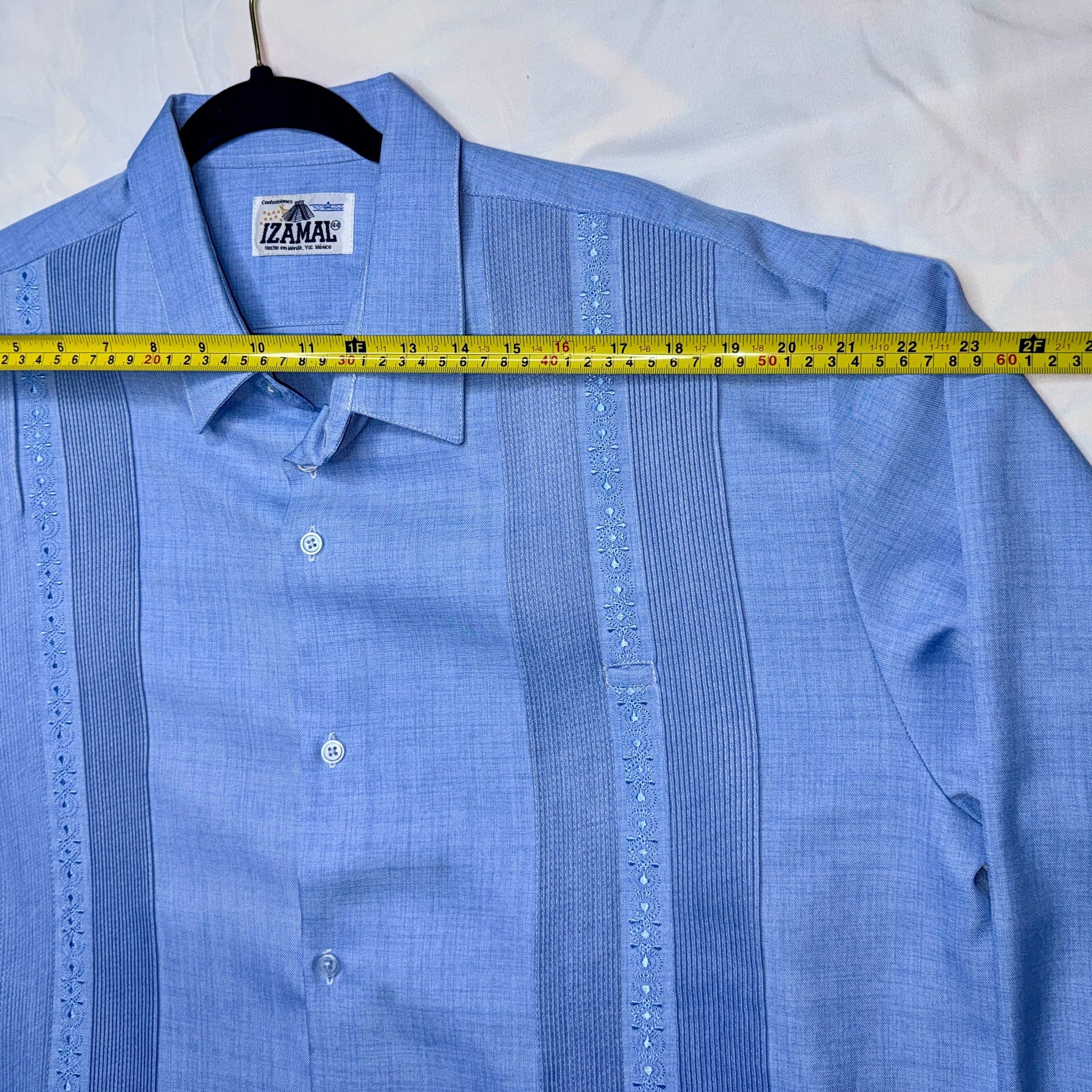 Men's Mexican Guayabera Button up Shirt, Men's Plus Size Shirt, Fiesta Shirt - , 15